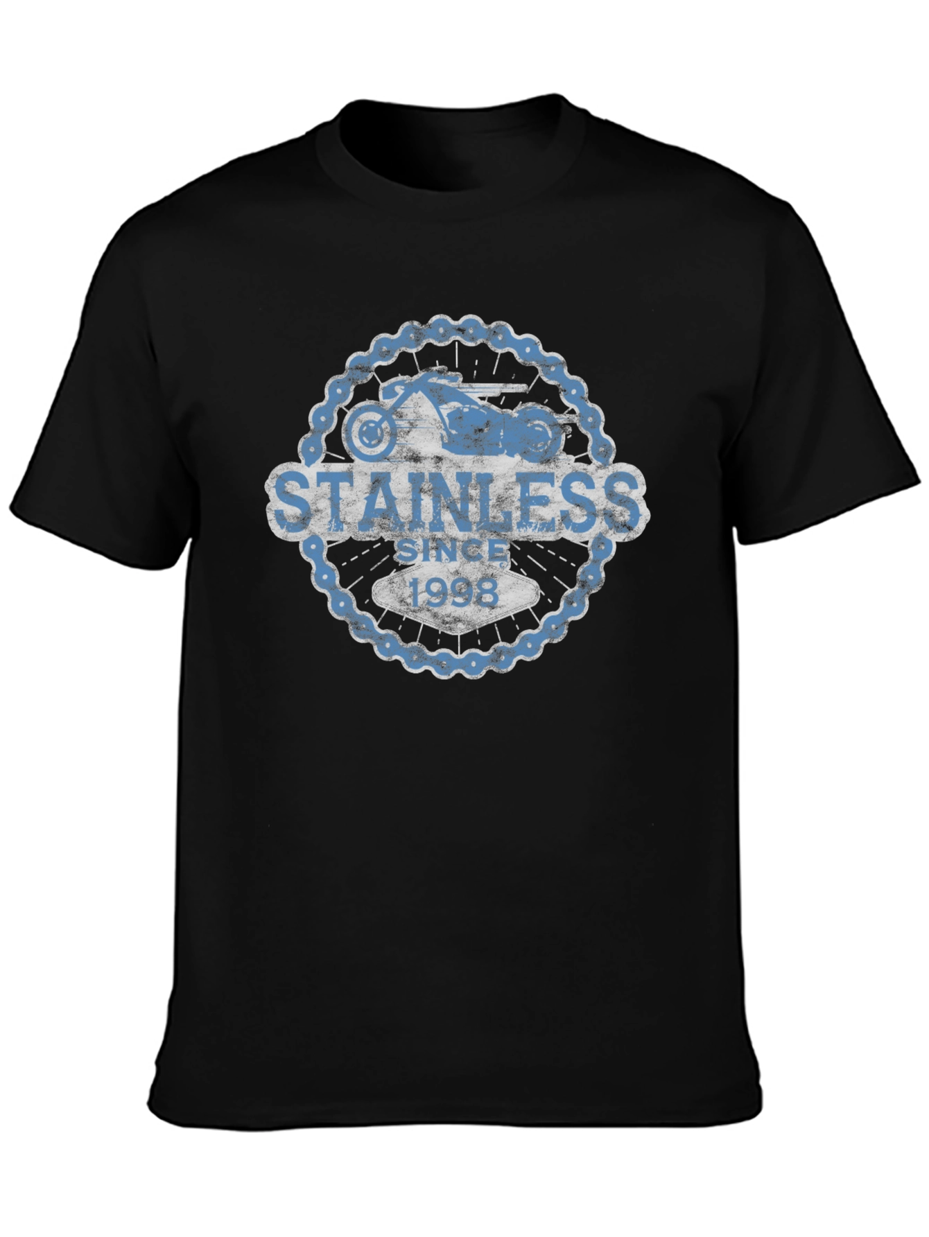 Stainless Since 1998 Motorcycle Graphic T-Shirt
