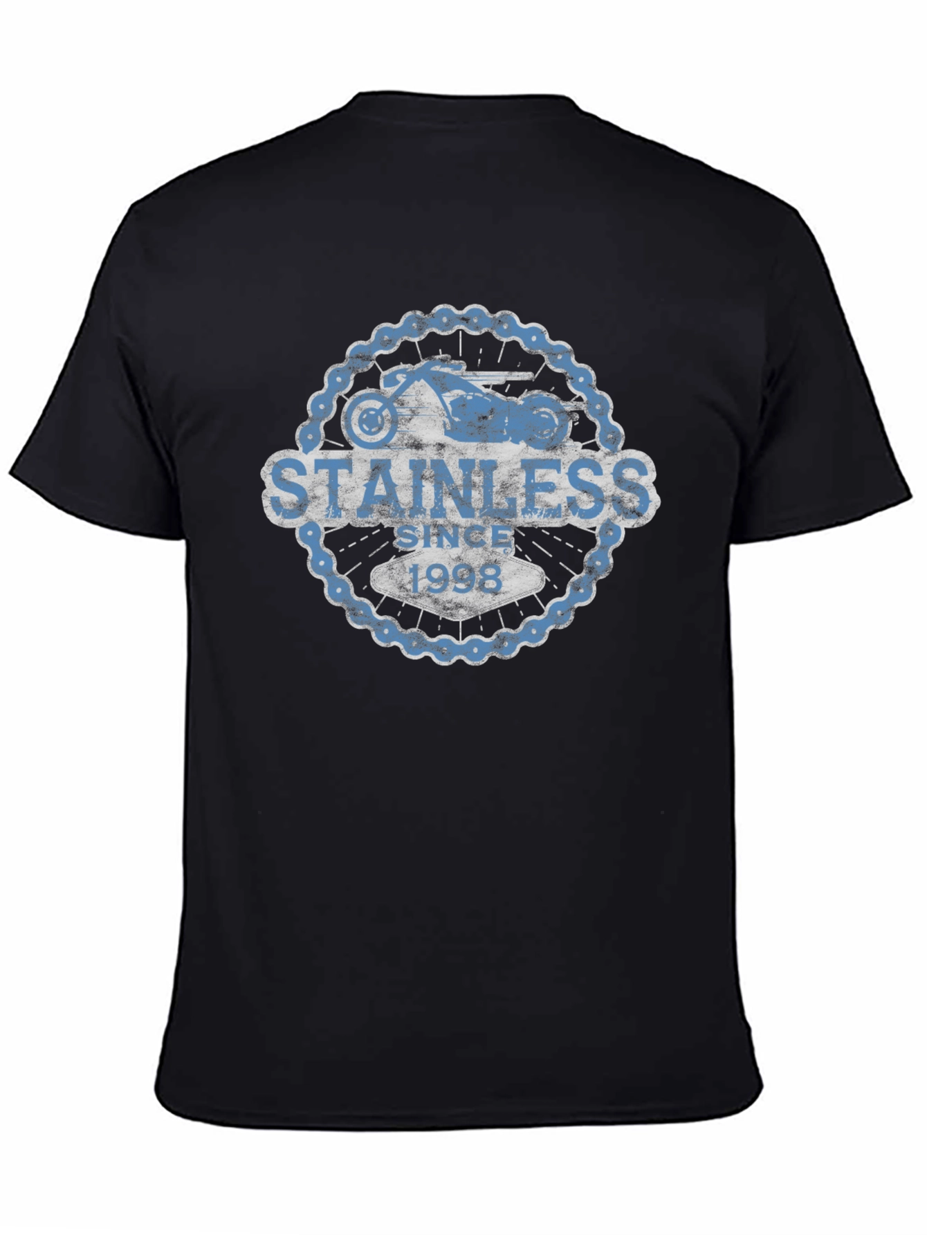 Stainless Since 1998 Motorcycle Graphic T-Shirt