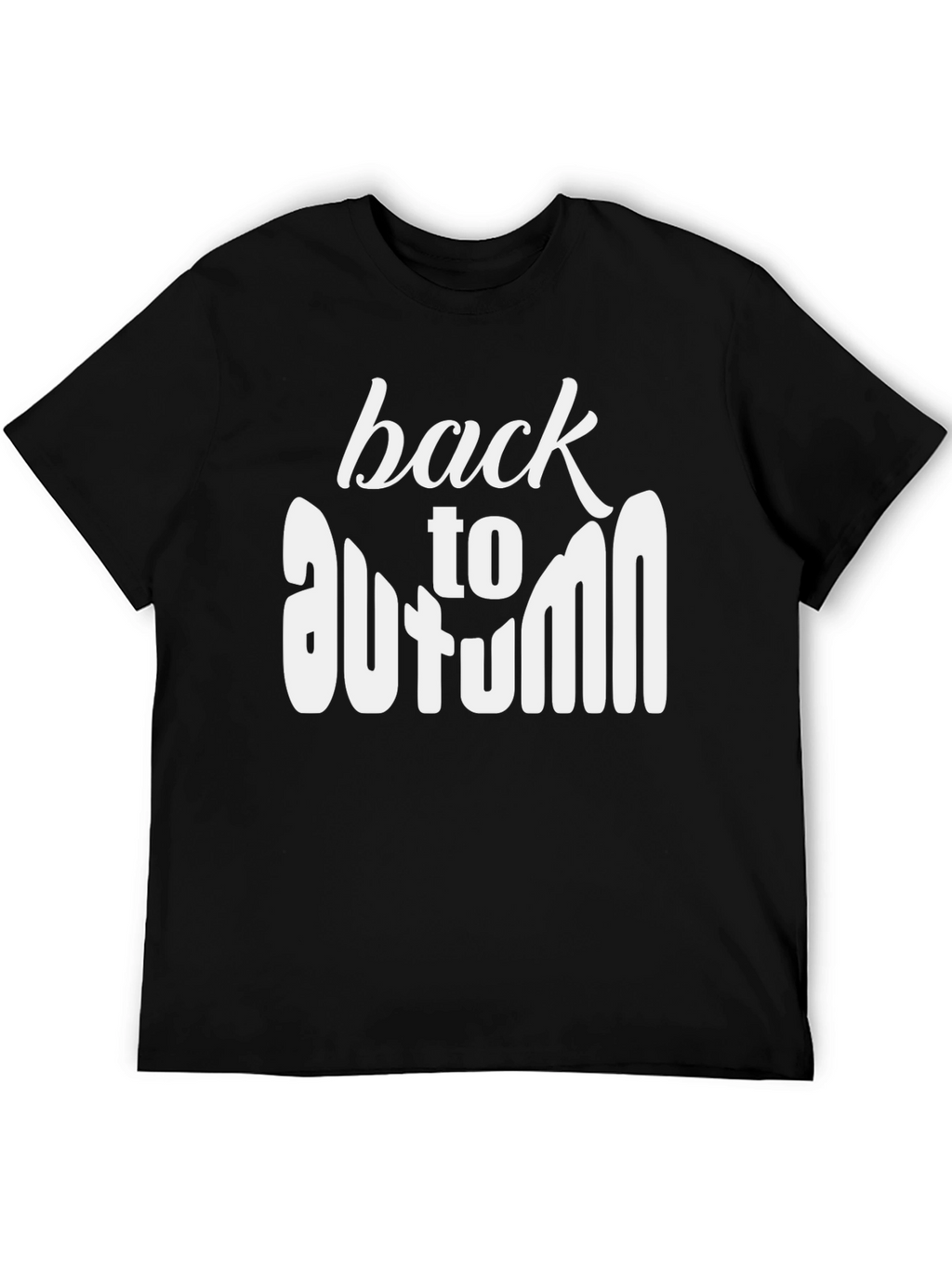 Back to Autumn Graphic Tee - Soft Black T-Shirt