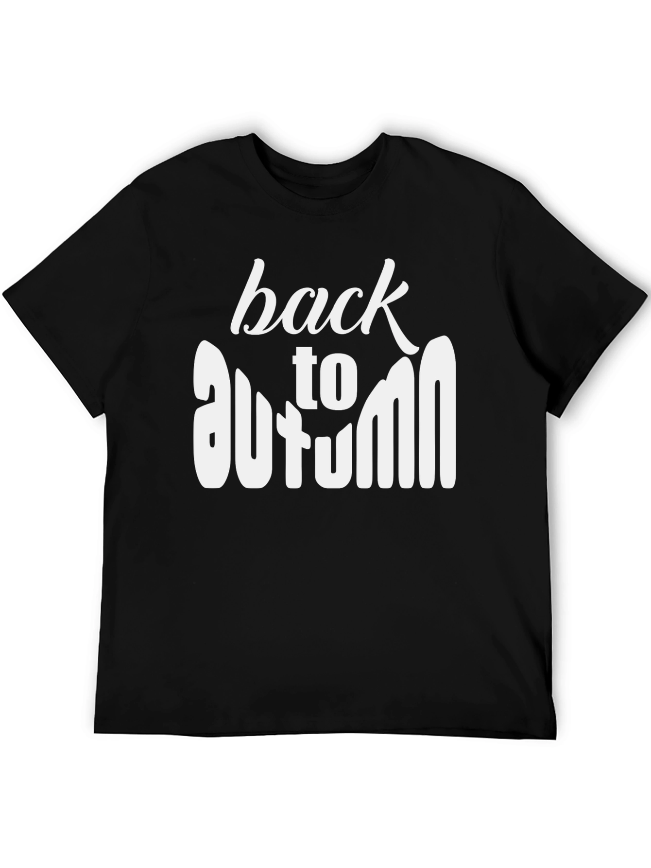 Back to Autumn Graphic Tee - Soft Black T-Shirt