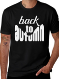 Back to Autumn Graphic Tee - Soft Black T-Shirt