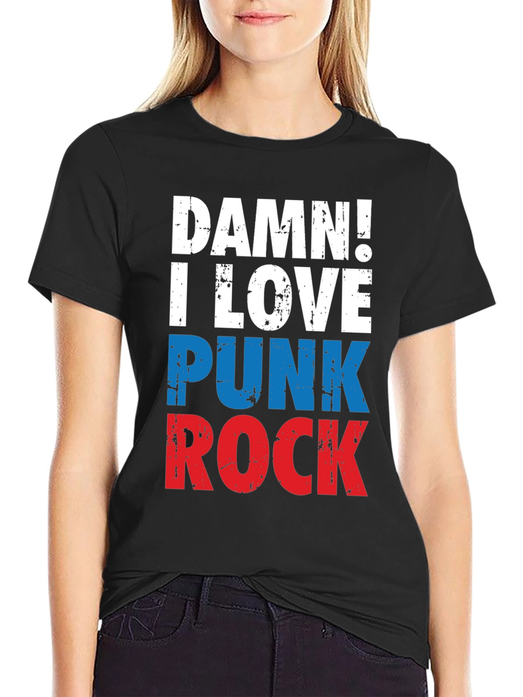 Damn! I Love Punk Rock Tee - Graphic T-Shirt