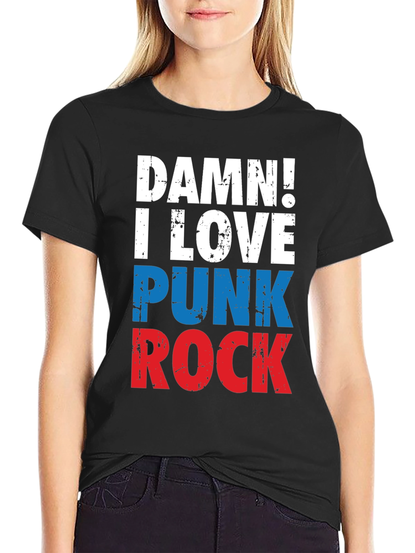 Damn! I Love Punk Rock Tee - Graphic T-Shirt