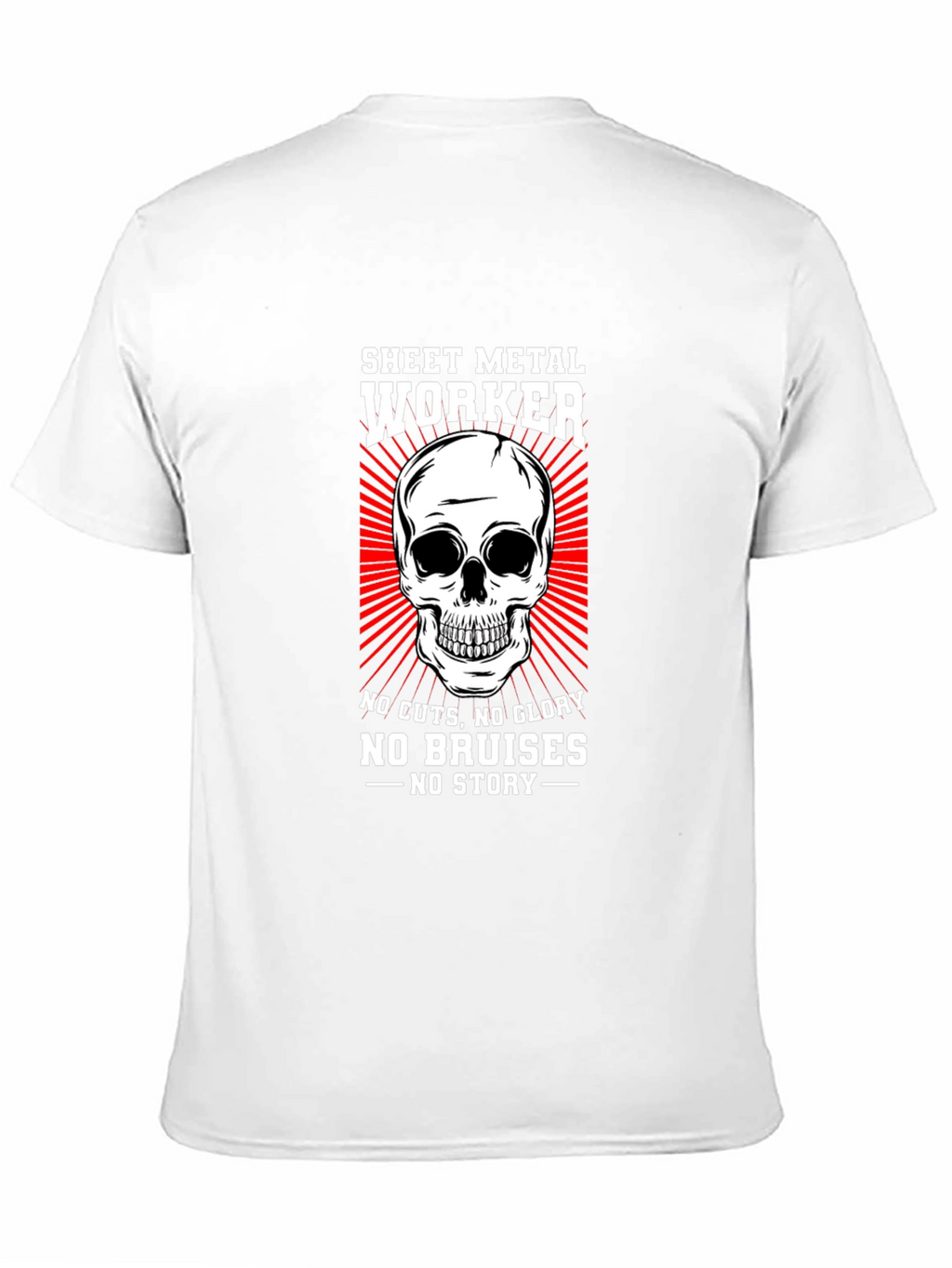 Sheet Metal Worker Skull Graphic T-Shirt