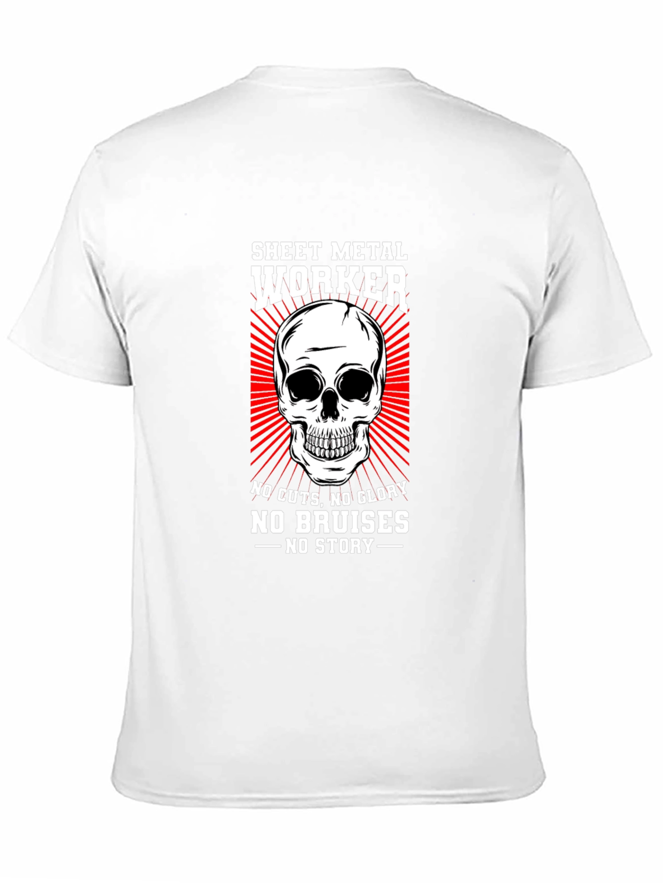 Sheet Metal Worker Skull Graphic T-Shirt