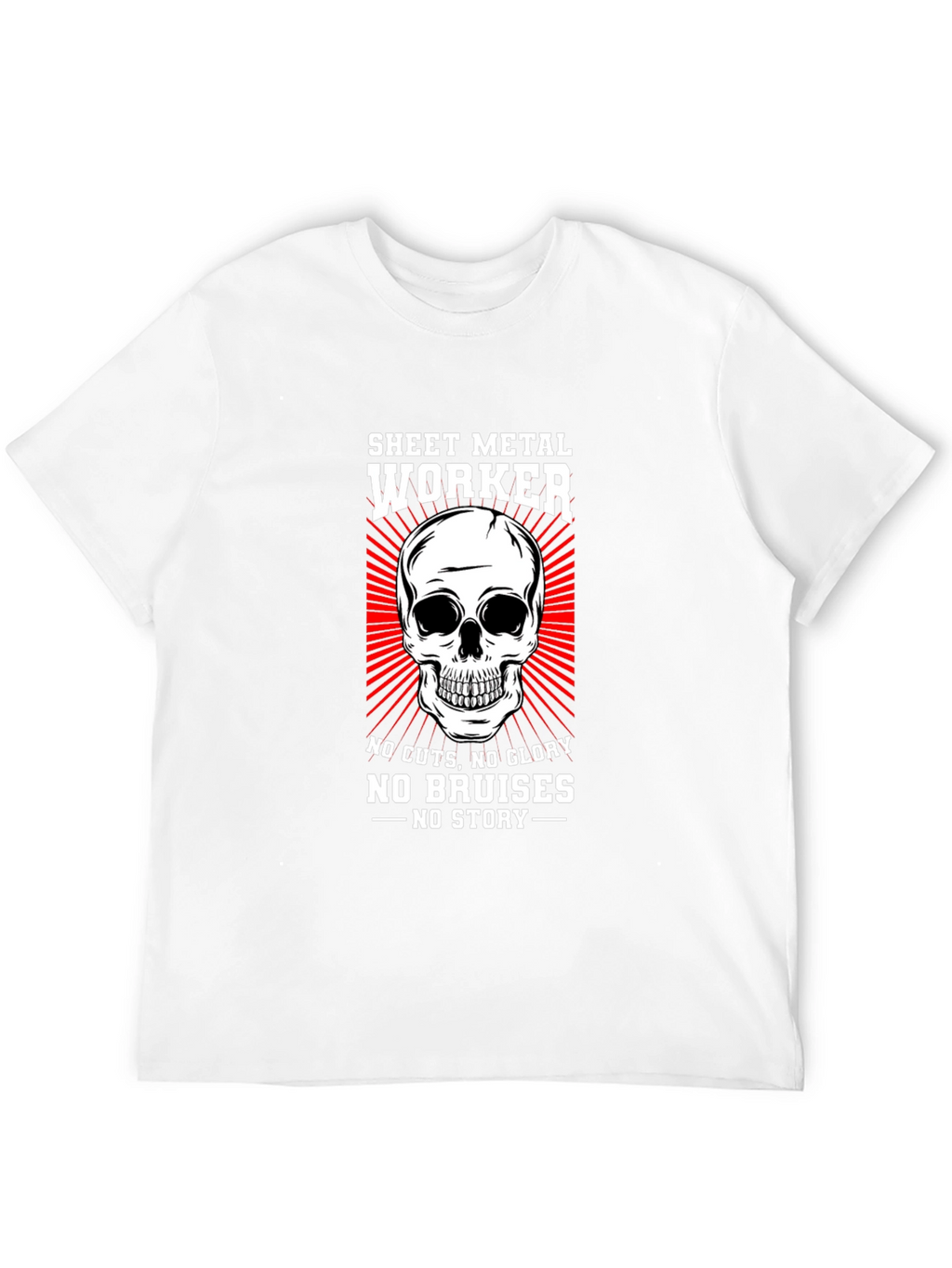 Sheet Metal Worker Skull Graphic T-Shirt