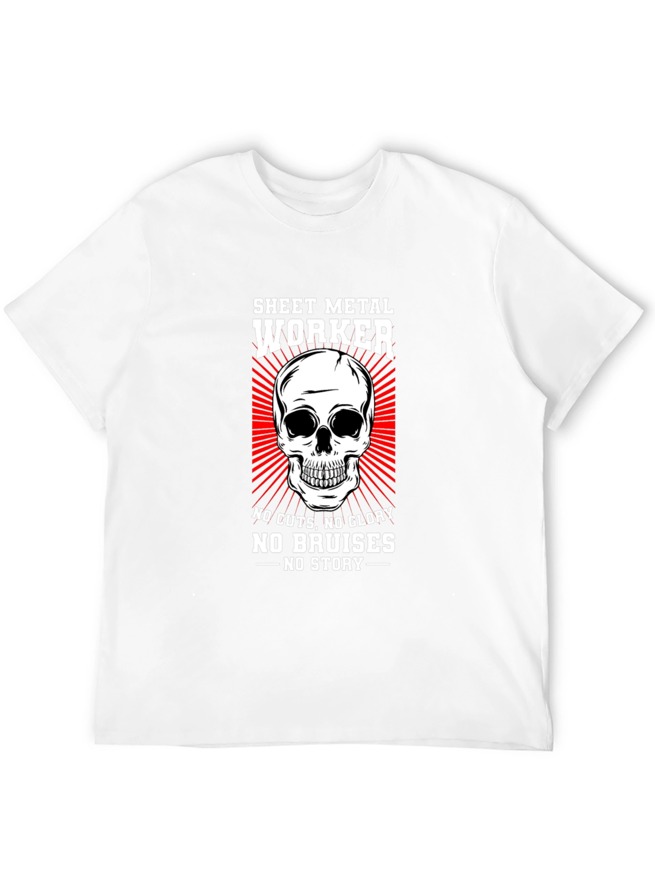 Sheet Metal Worker Skull Graphic T-Shirt