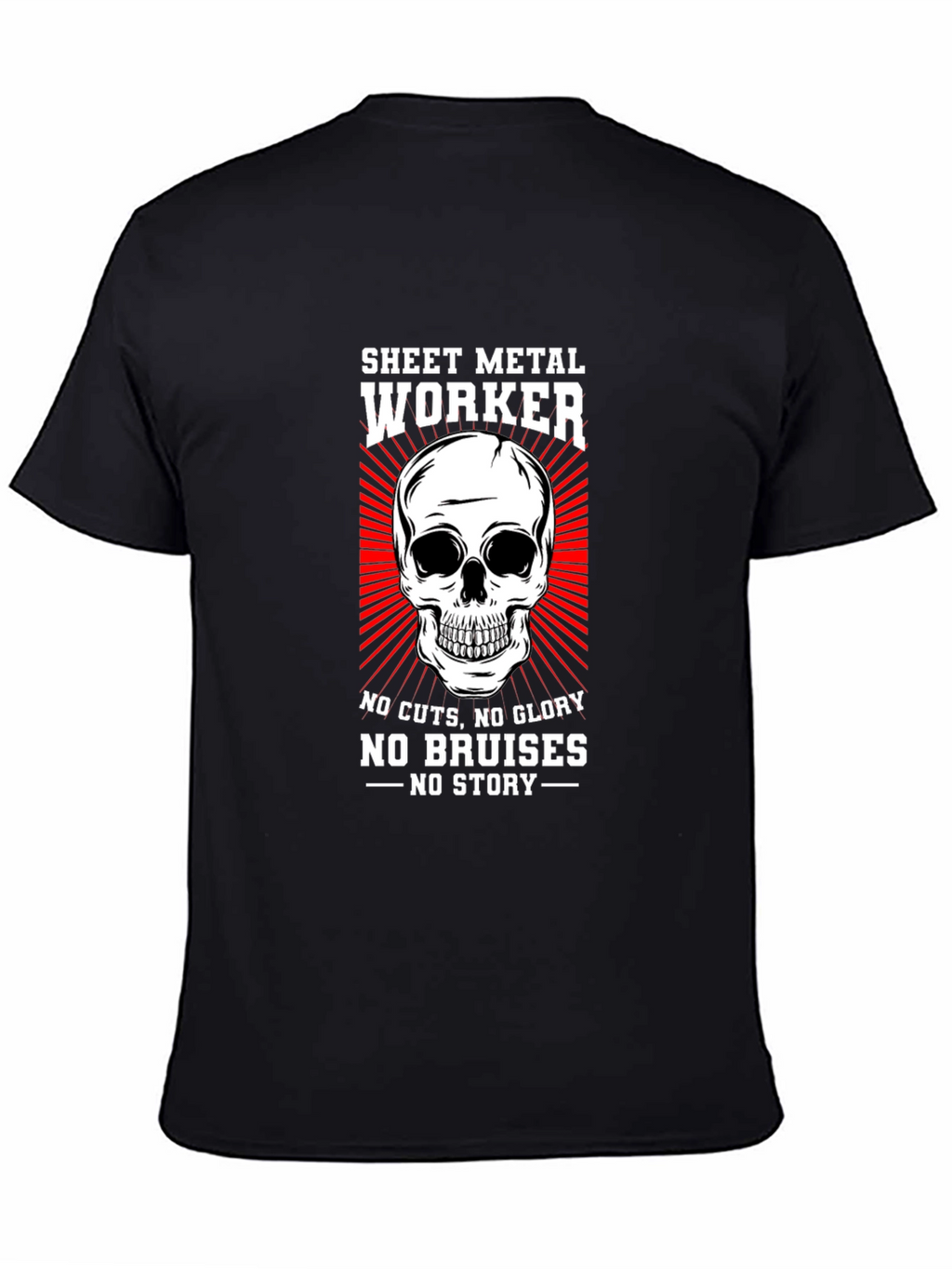 Sheet Metal Worker Skull Graphic T-Shirt