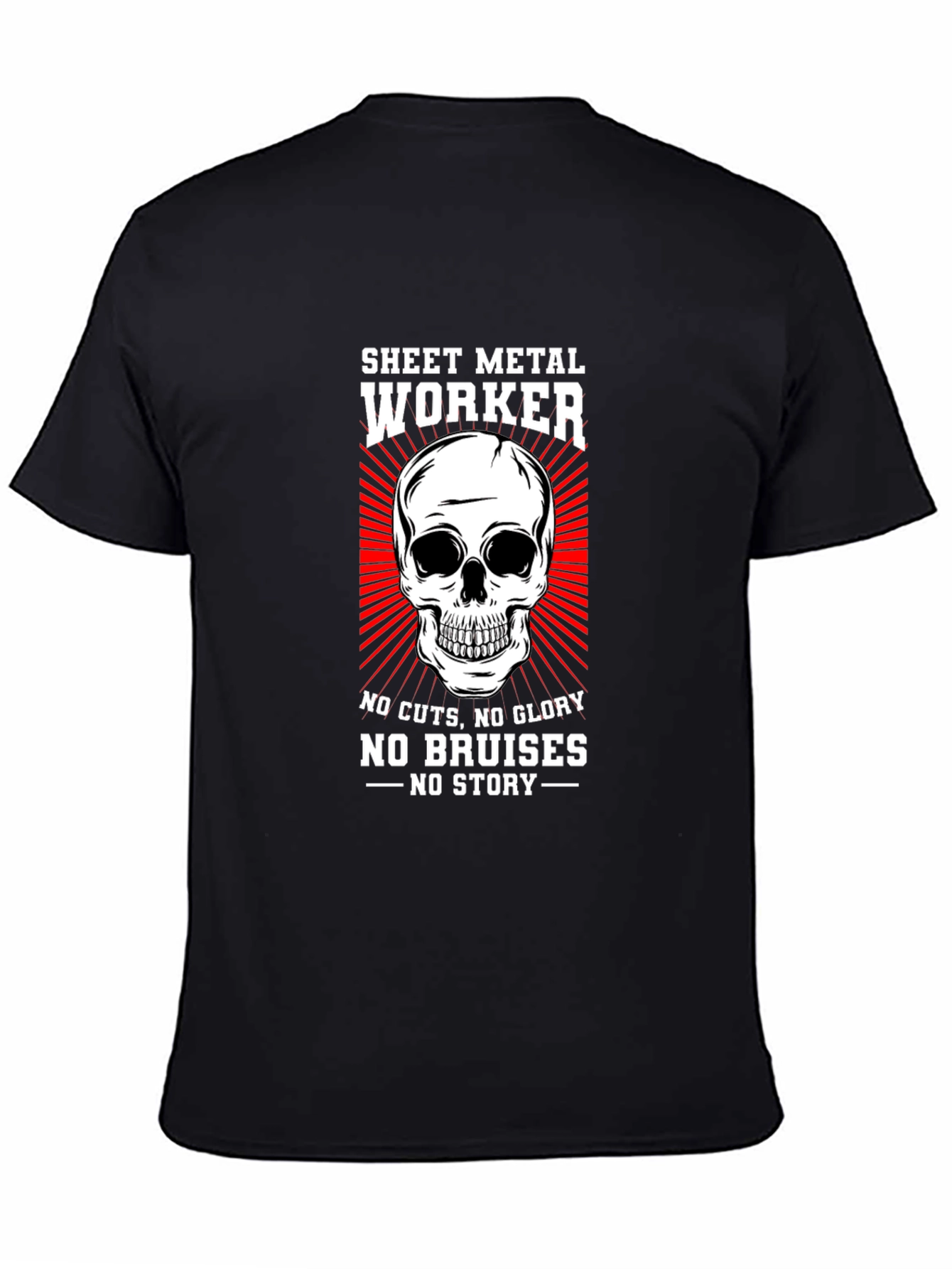 Sheet Metal Worker Skull Graphic T-Shirt
