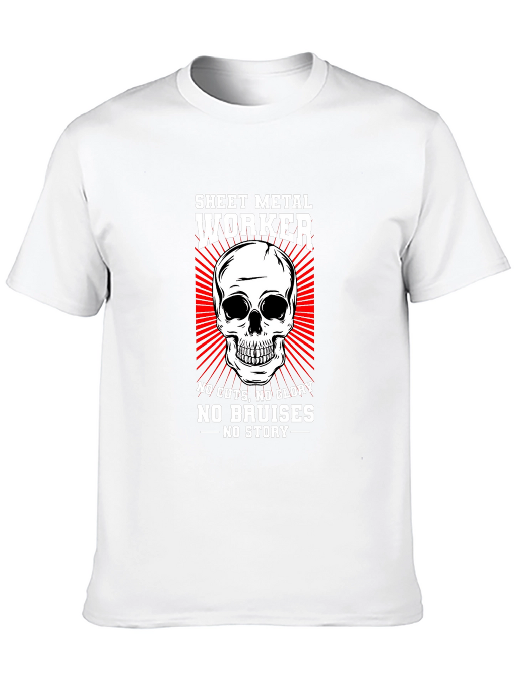 Sheet Metal Worker Skull Graphic T-Shirt