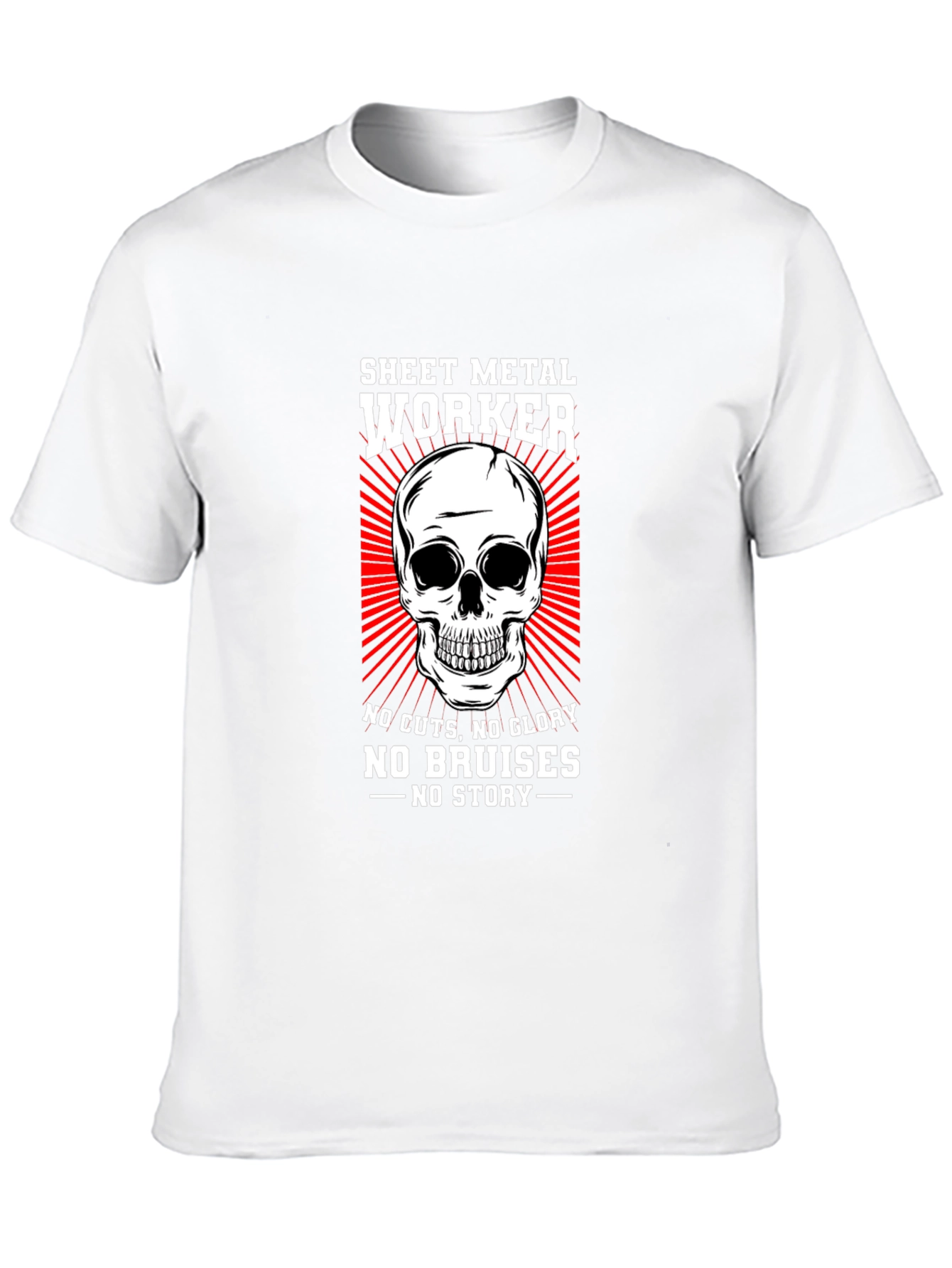 Sheet Metal Worker Skull Graphic T-Shirt