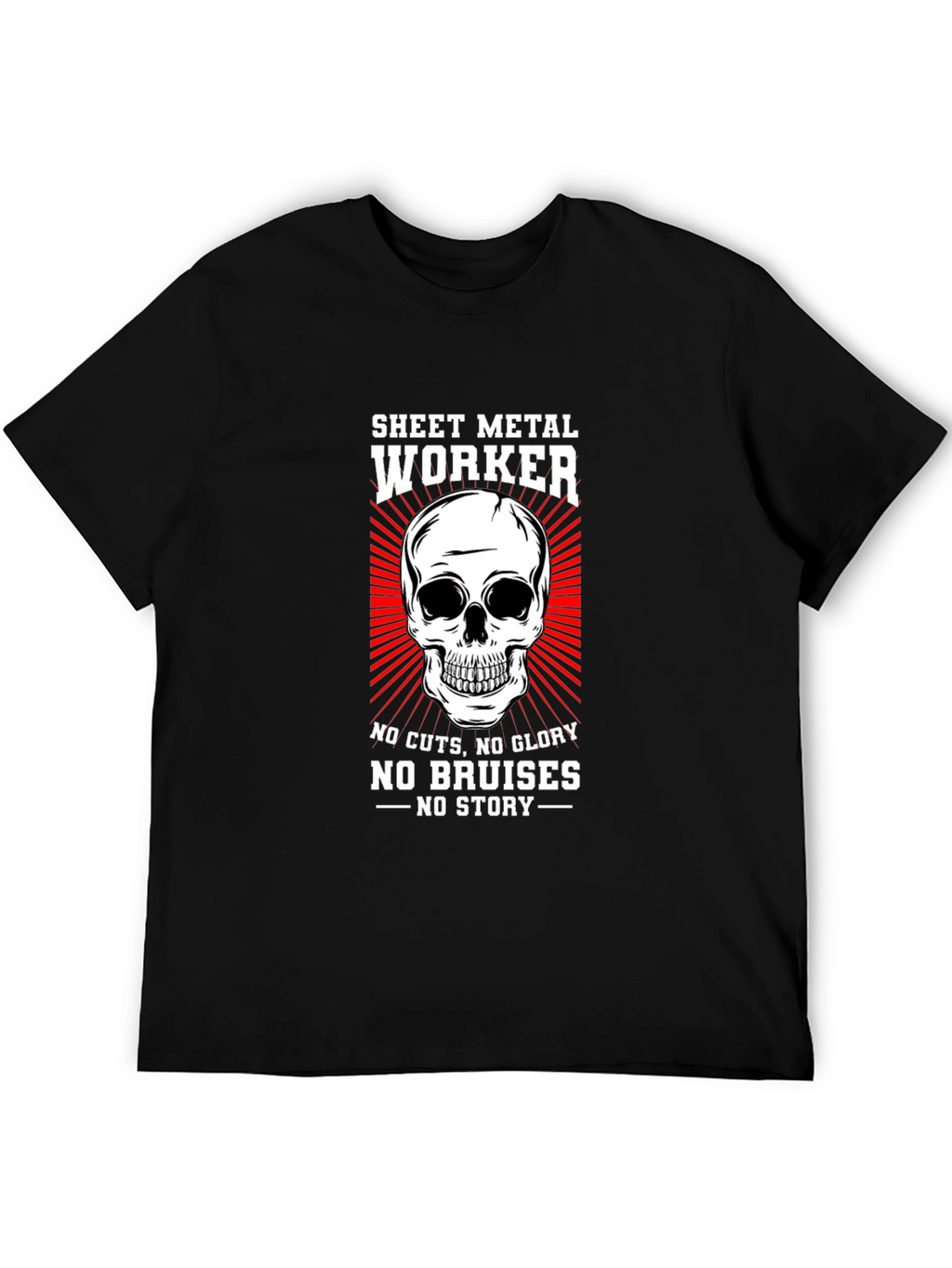 Sheet Metal Worker Skull Graphic T-Shirt