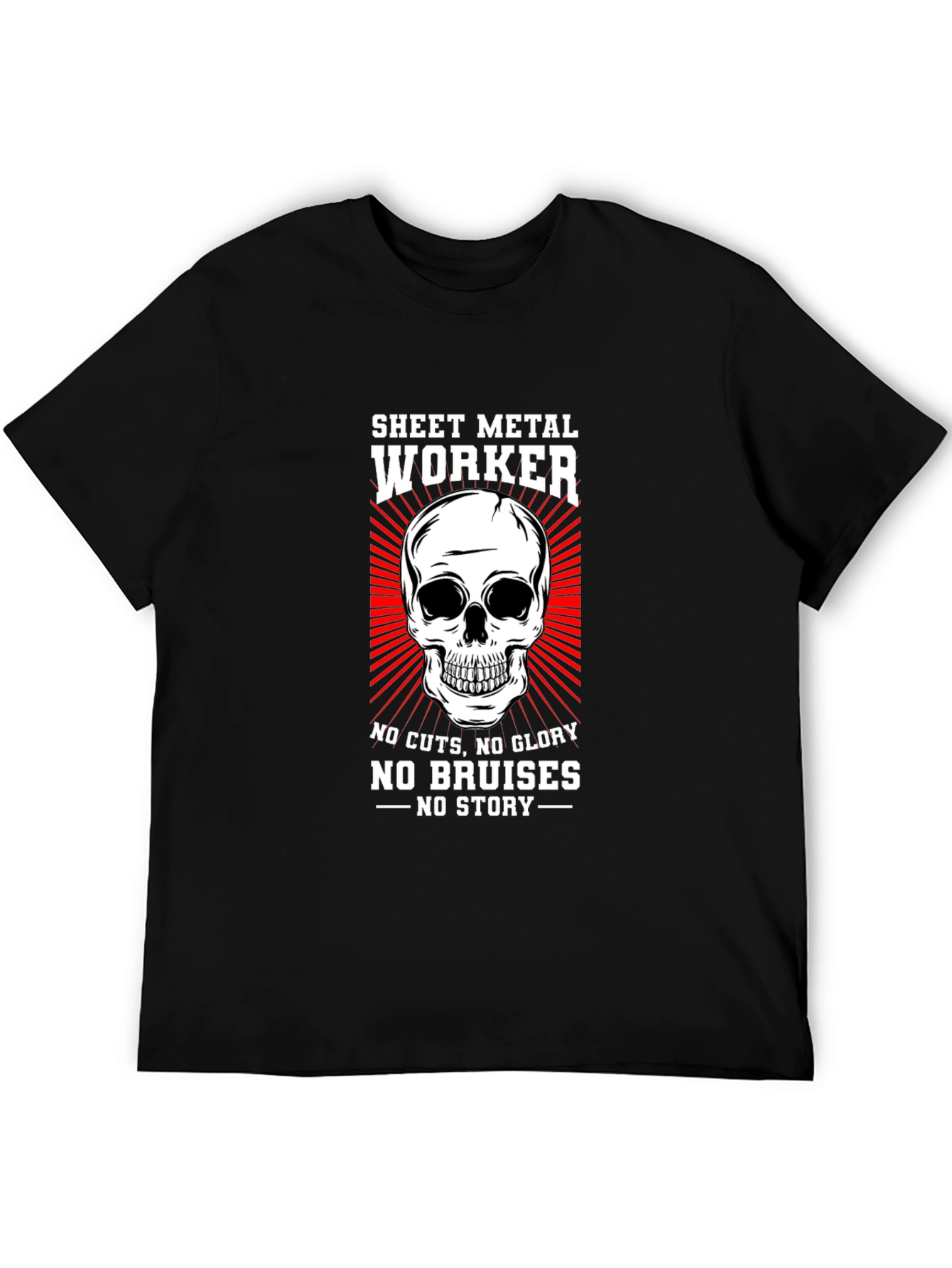 Sheet Metal Worker Skull Graphic T-Shirt