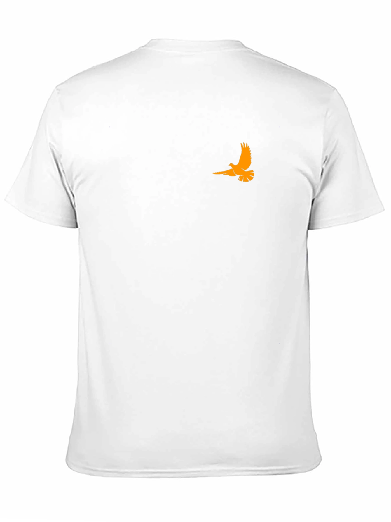 Black T-Shirt with Orange Bird Design