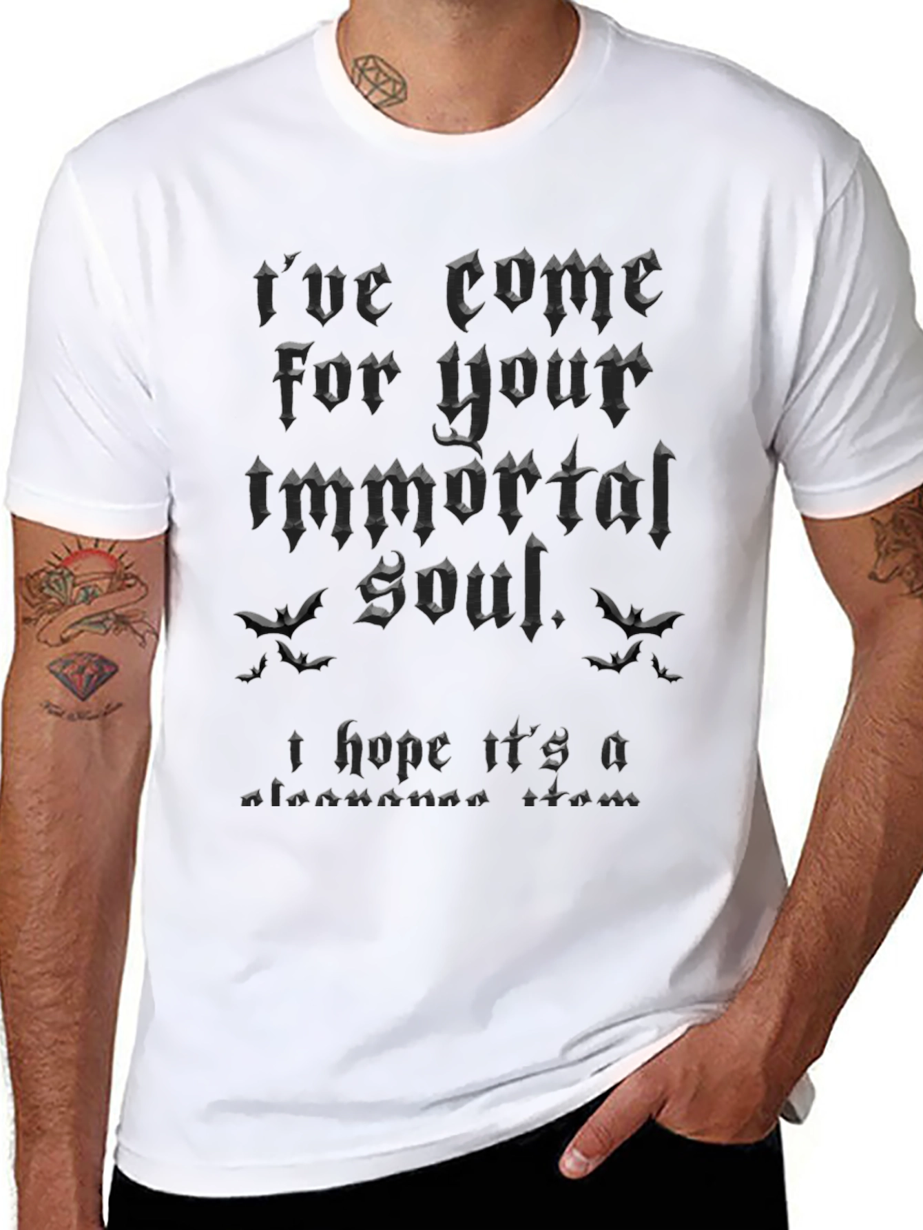 Immortal Soul Gothic Graphic T-Shirt - Dark Humor