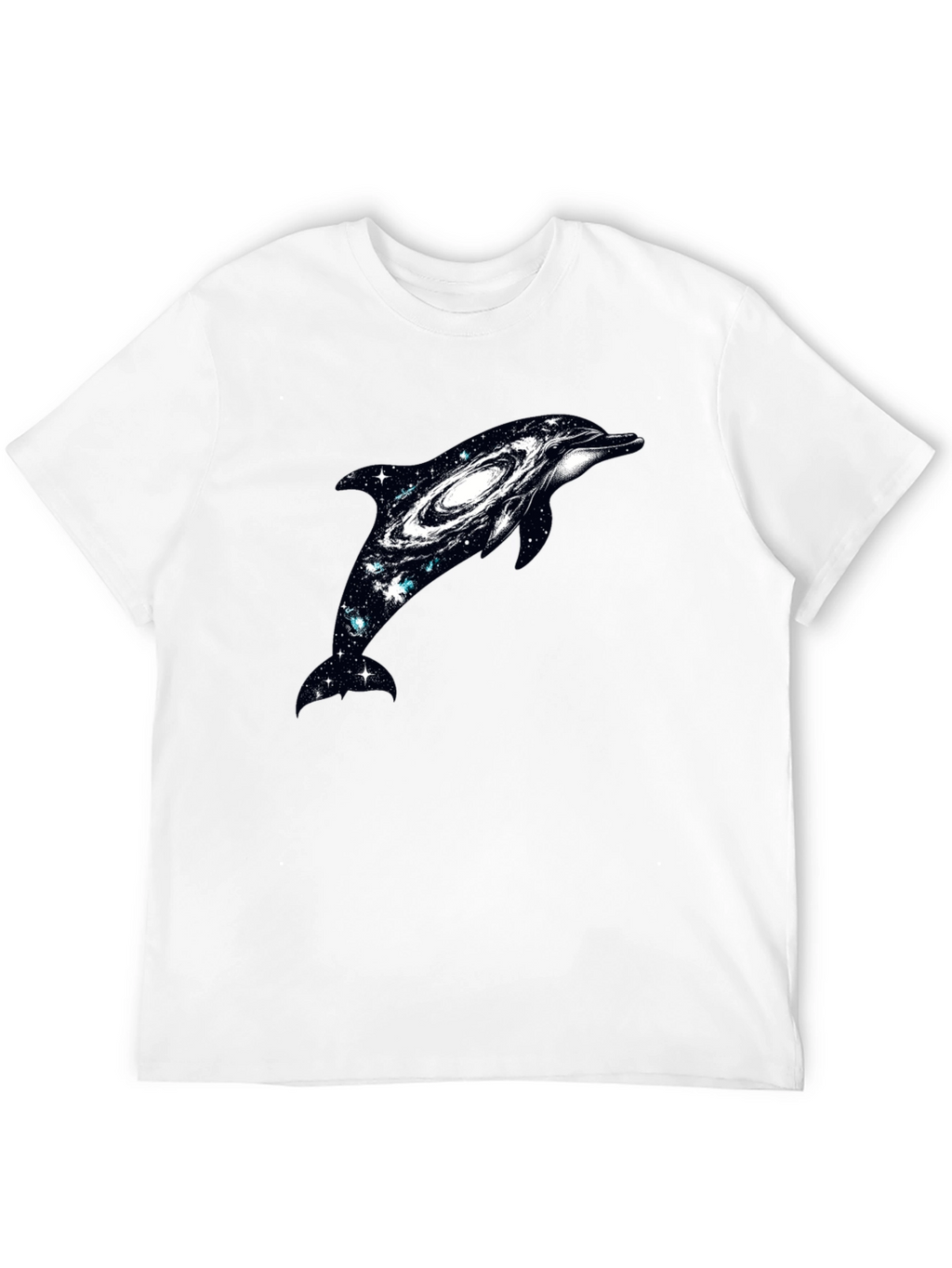 Galaxy Dolphin Graphic Tee - Unique Space Design