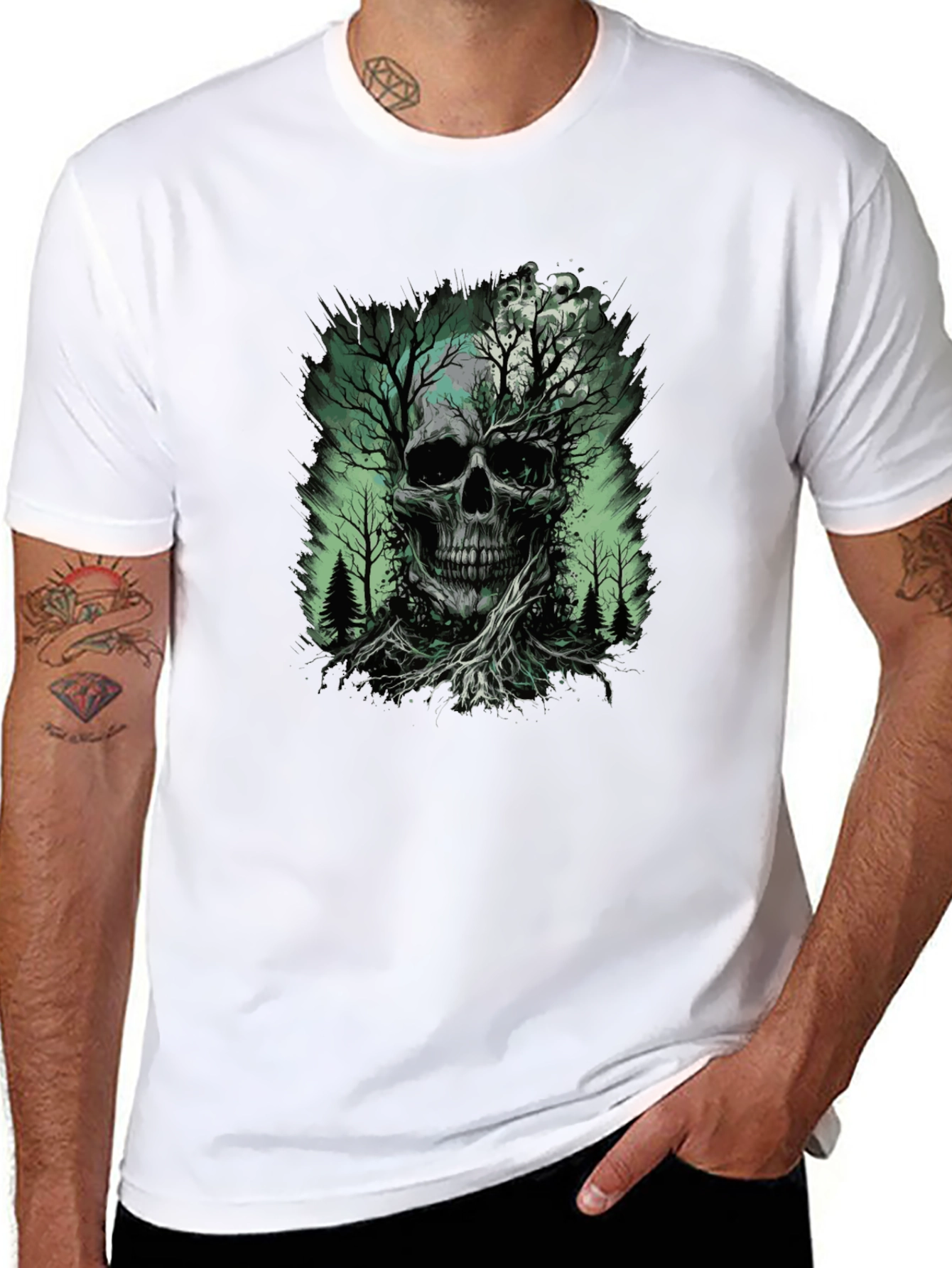 Skull Tree Graphic T-Shirt - Nature Death Tee