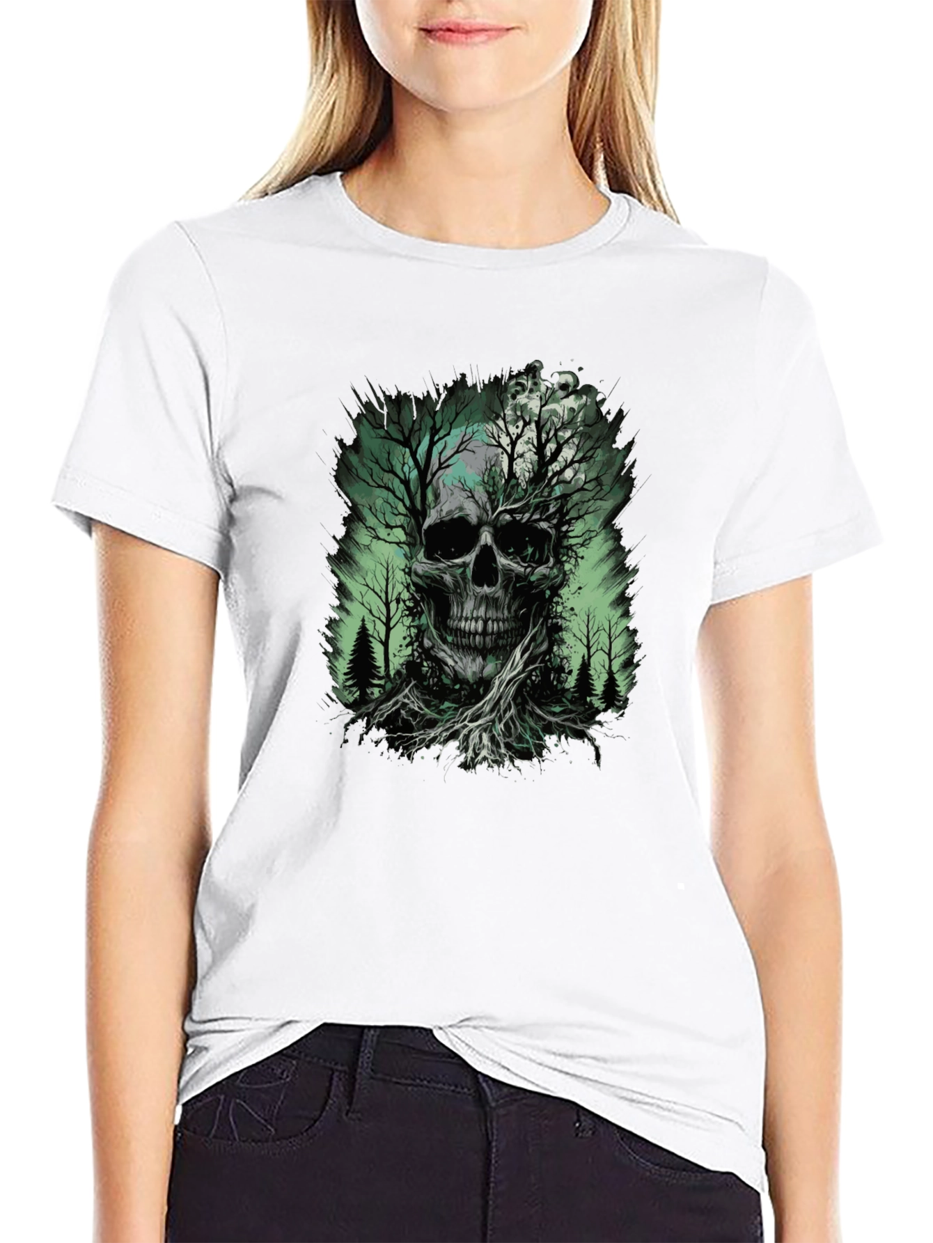 Skull Tree Graphic T-Shirt - Nature Death Tee