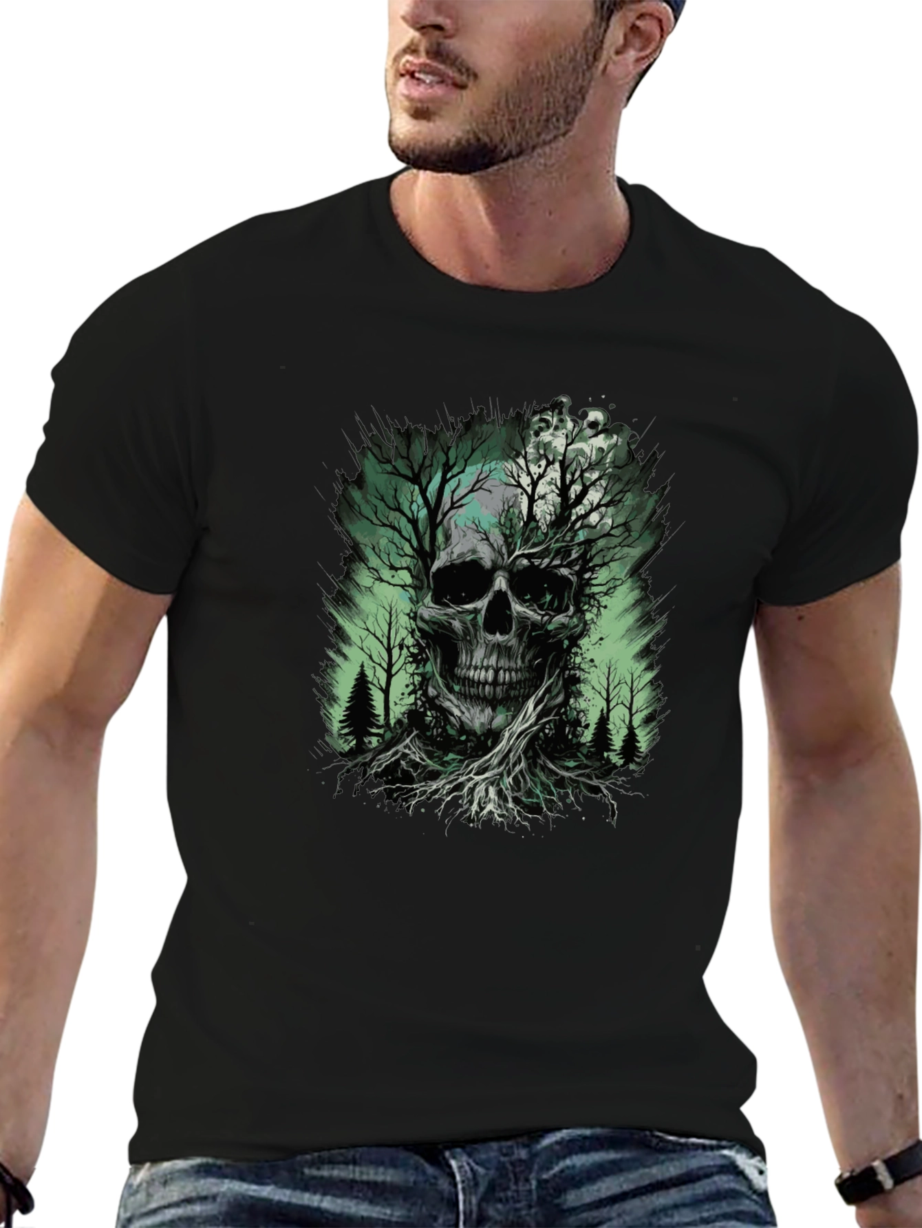 Skull Tree Graphic T-Shirt - Nature Death Tee