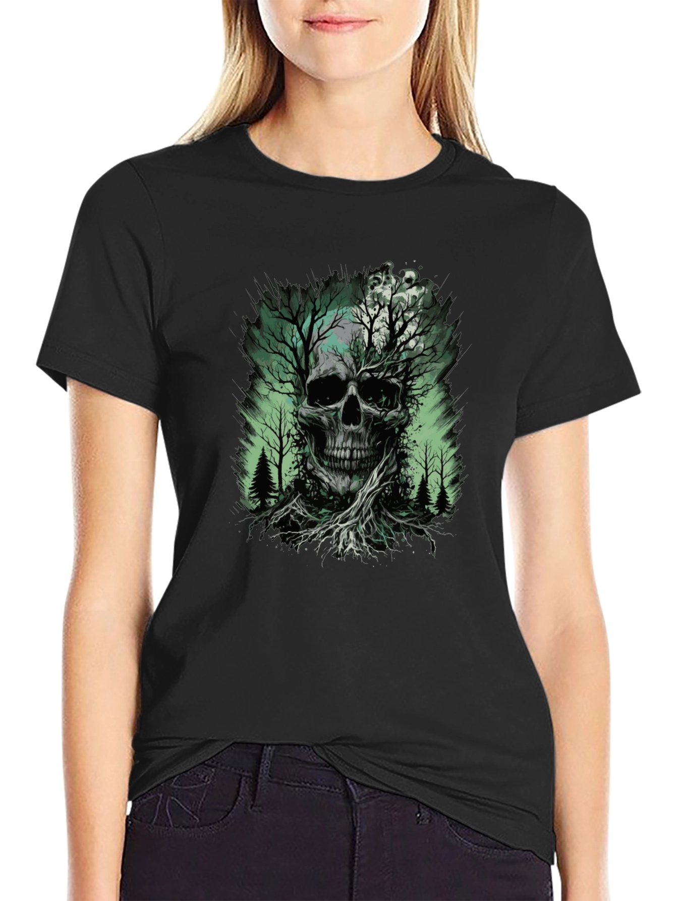 Skull Tree Graphic T-Shirt - Nature Death Tee