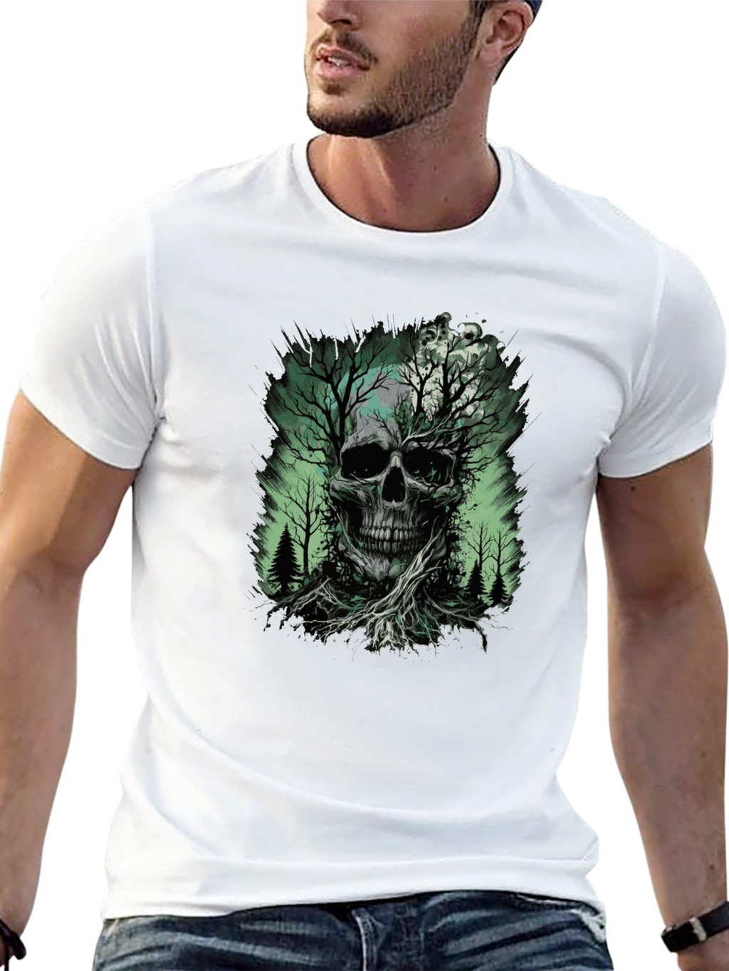 Skull Tree Graphic T-Shirt - Nature Death Tee