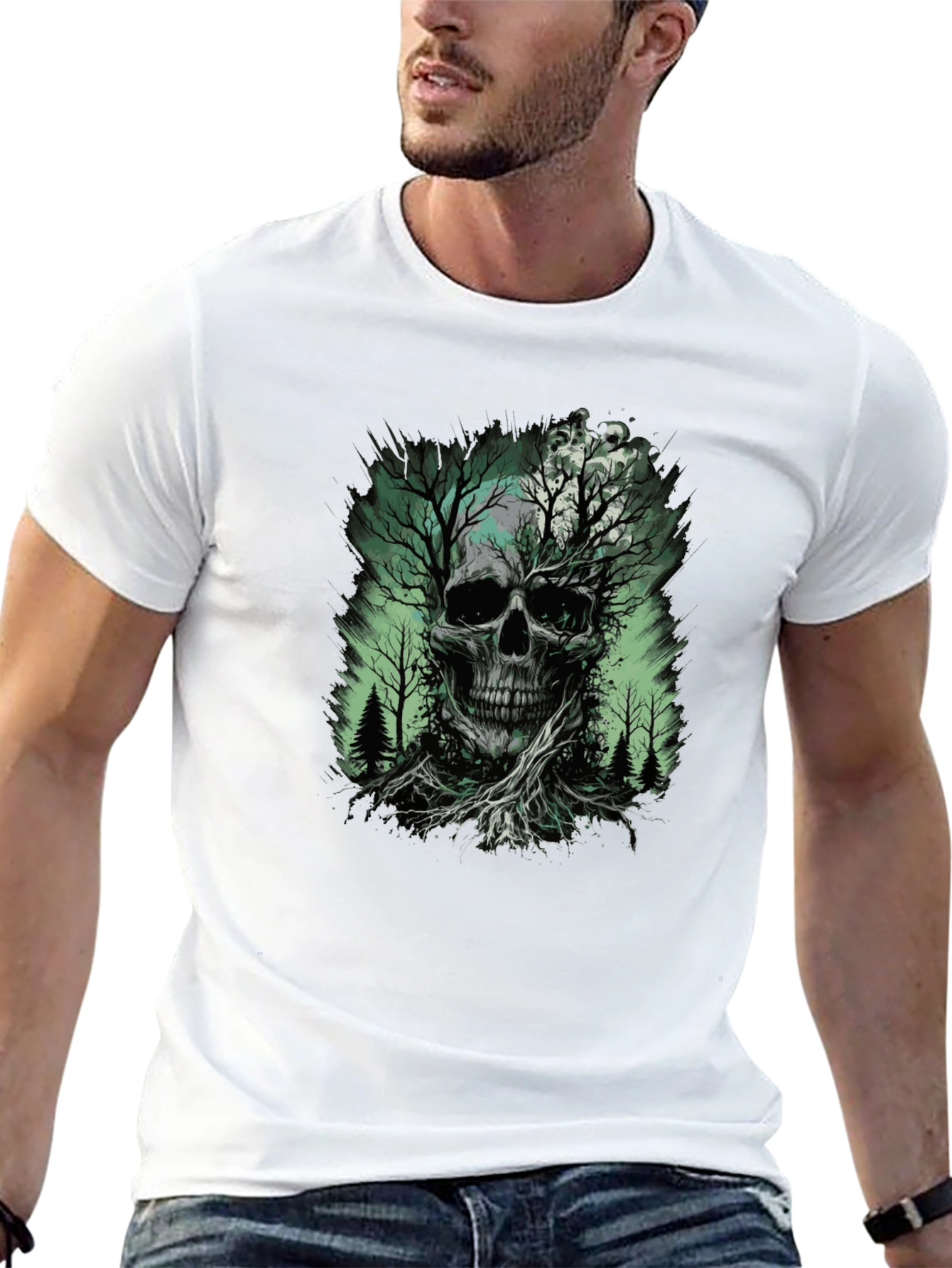 Skull Tree Graphic T-Shirt - Nature Death Tee