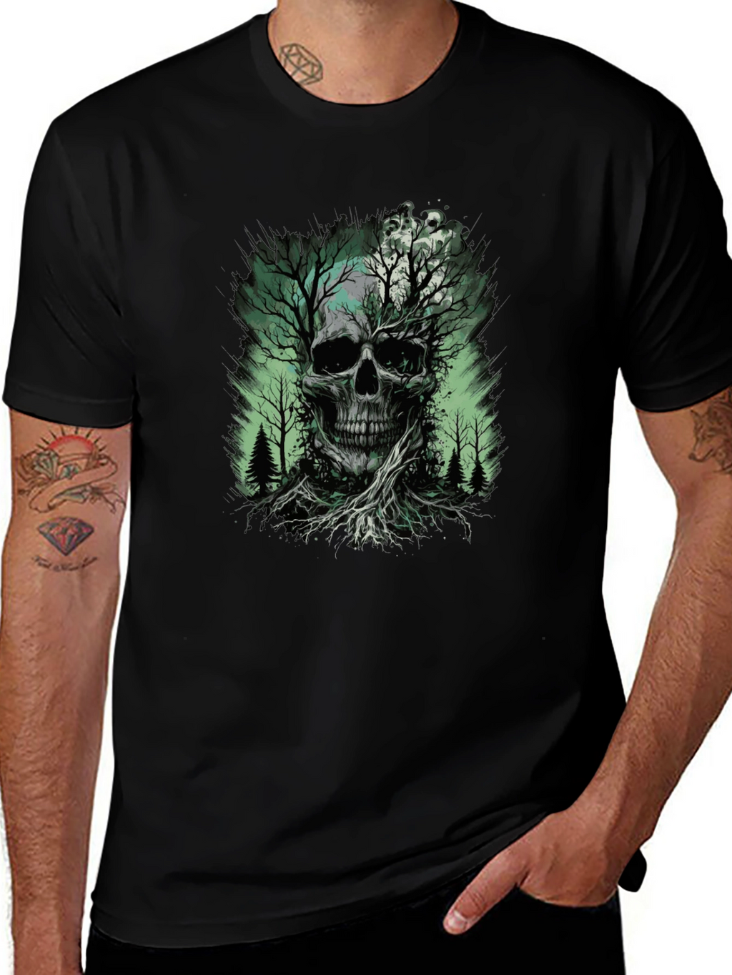 Skull Tree Graphic T-Shirt - Nature Death Tee