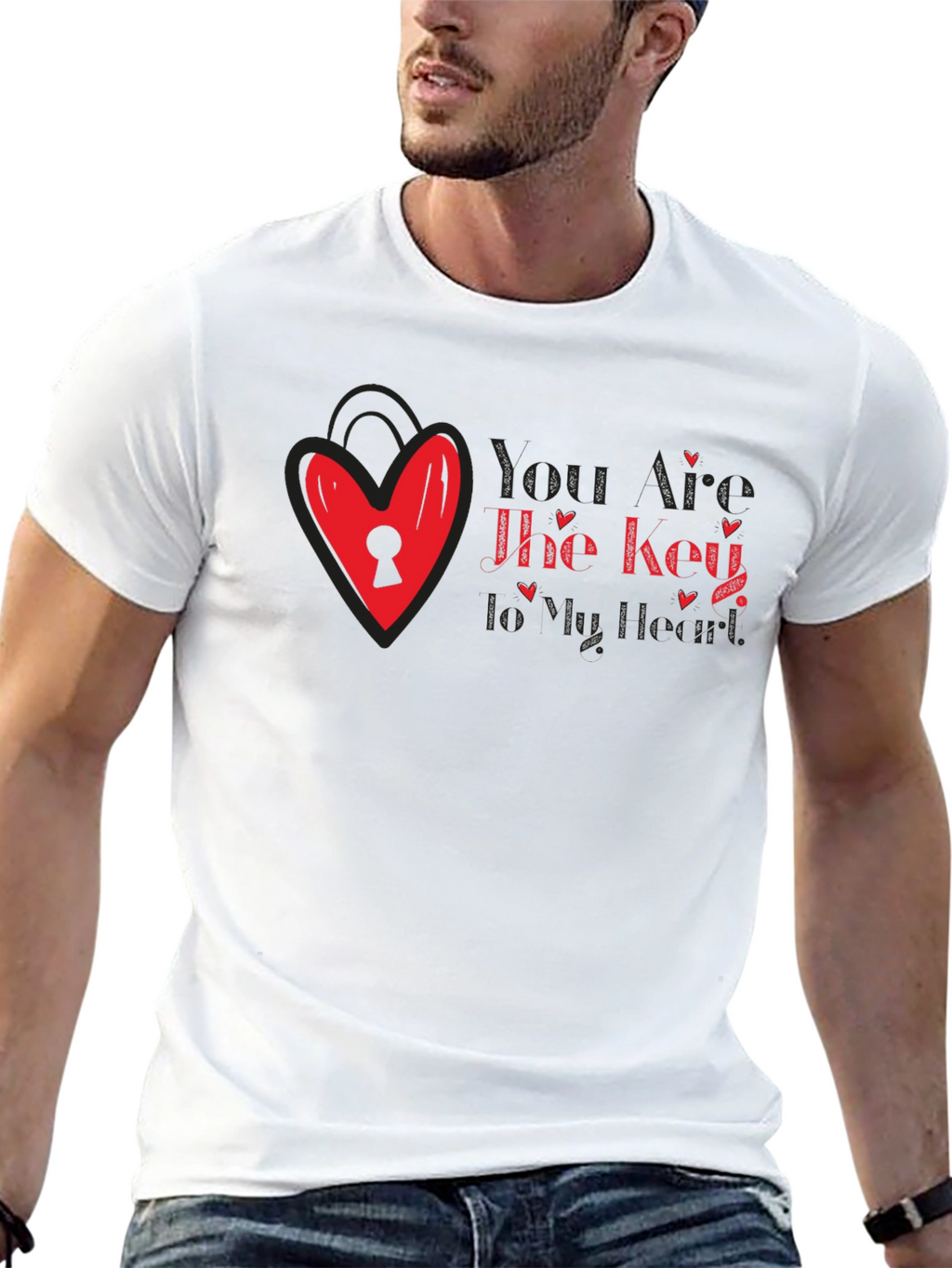 Key to My Heart Valentines Day T-Shirt