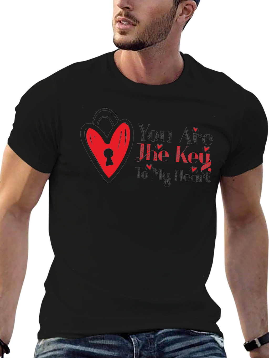 Key to My Heart Valentines Day T-Shirt