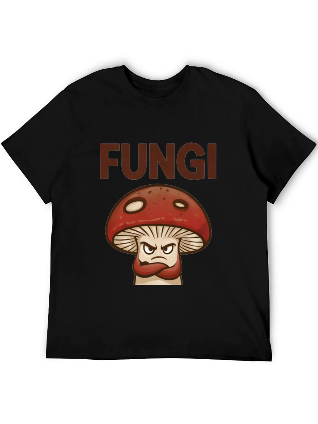 Fungi Angry Mushroom Graphic T-Shirt