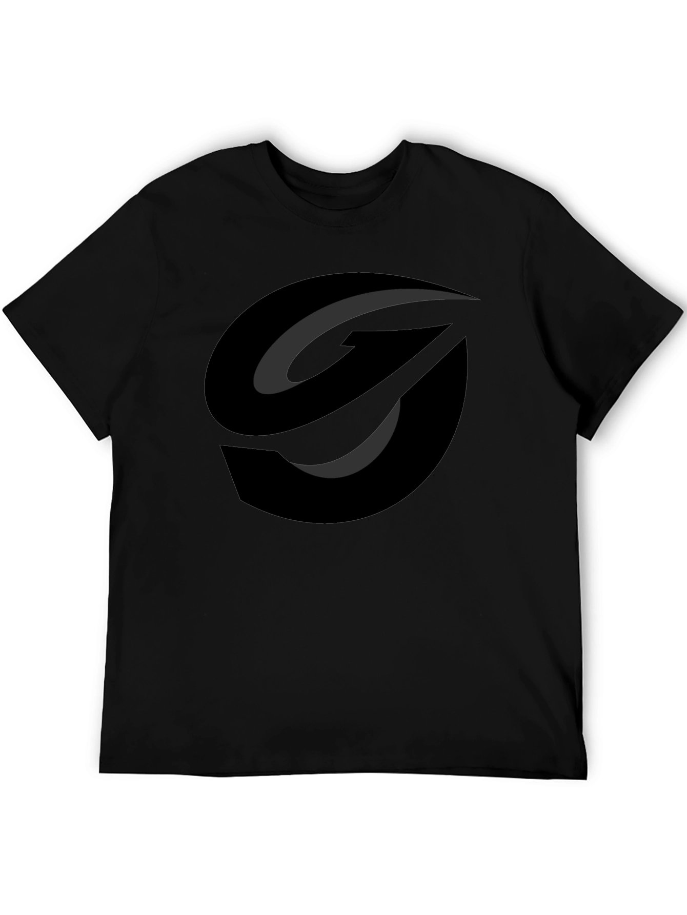 Modern Graphic Tee - Abstract Black Logo