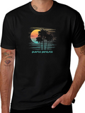 Puerto Penasco Sunset Palm T-Shirt