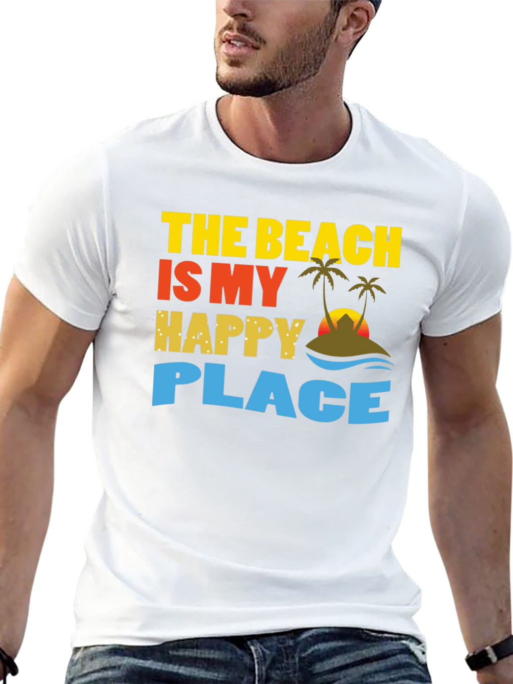 Beach is My Happy Place Graphic T-Shirt