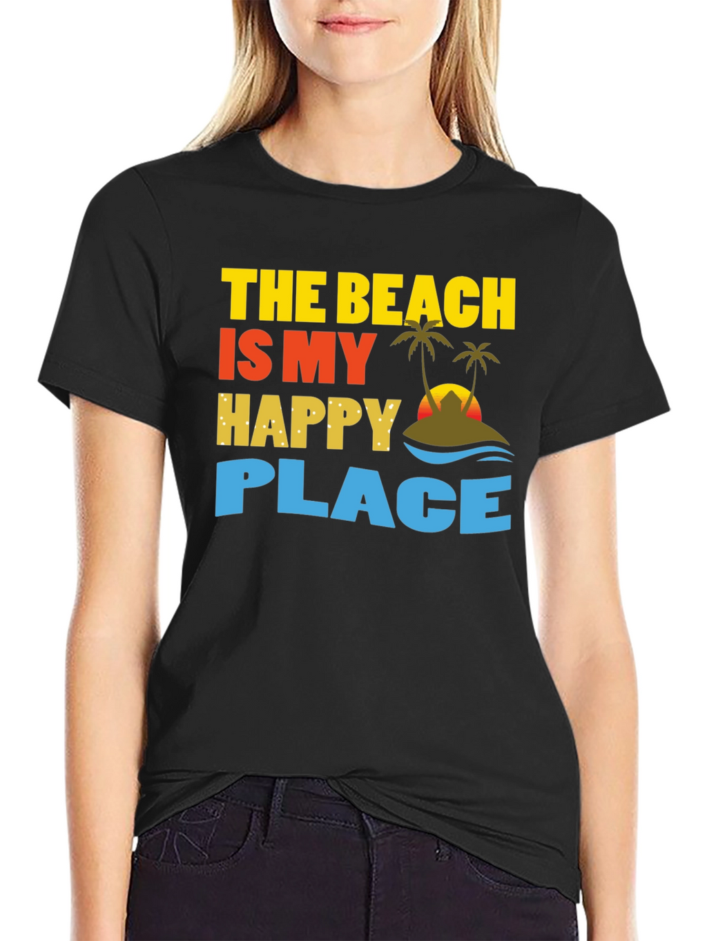 Beach is My Happy Place Graphic T-Shirt