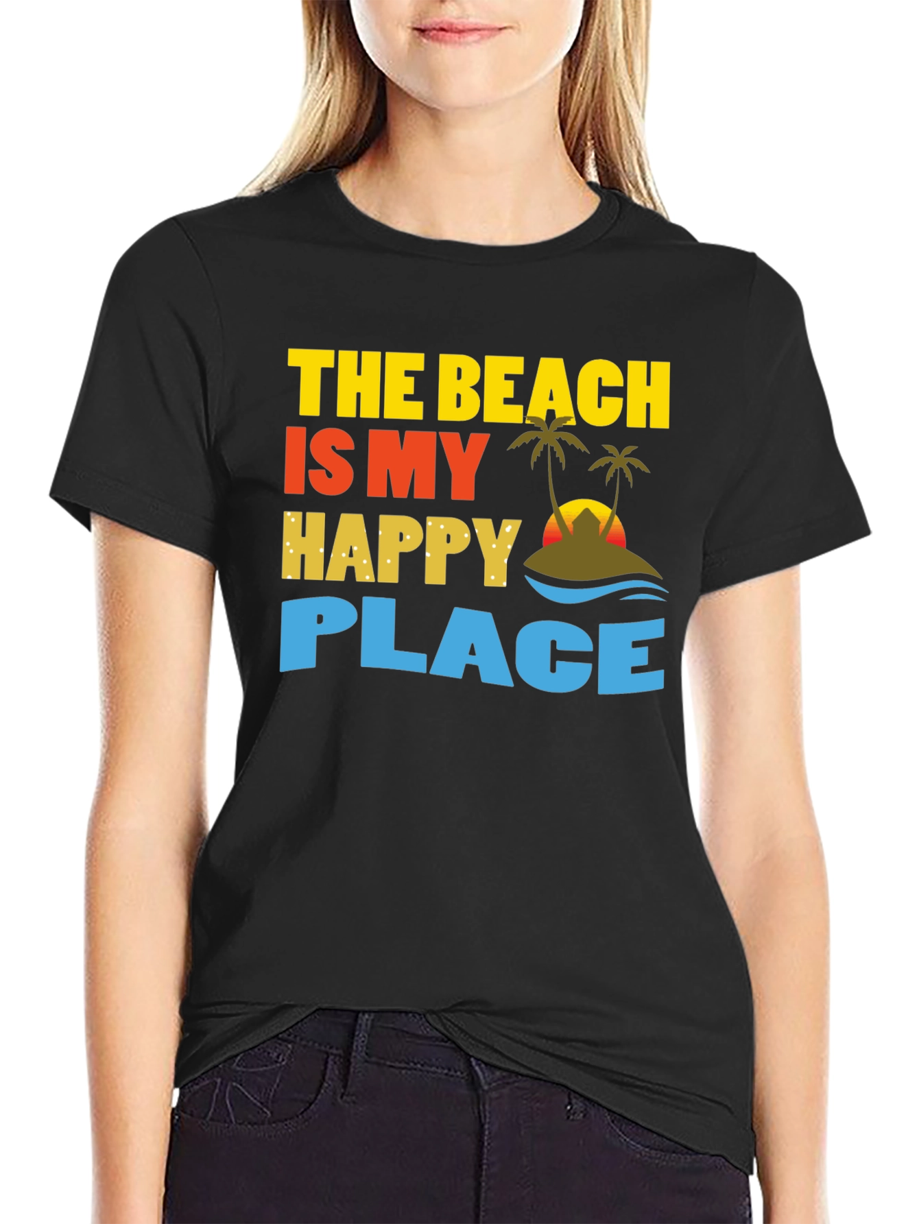 Beach is My Happy Place Graphic T-Shirt