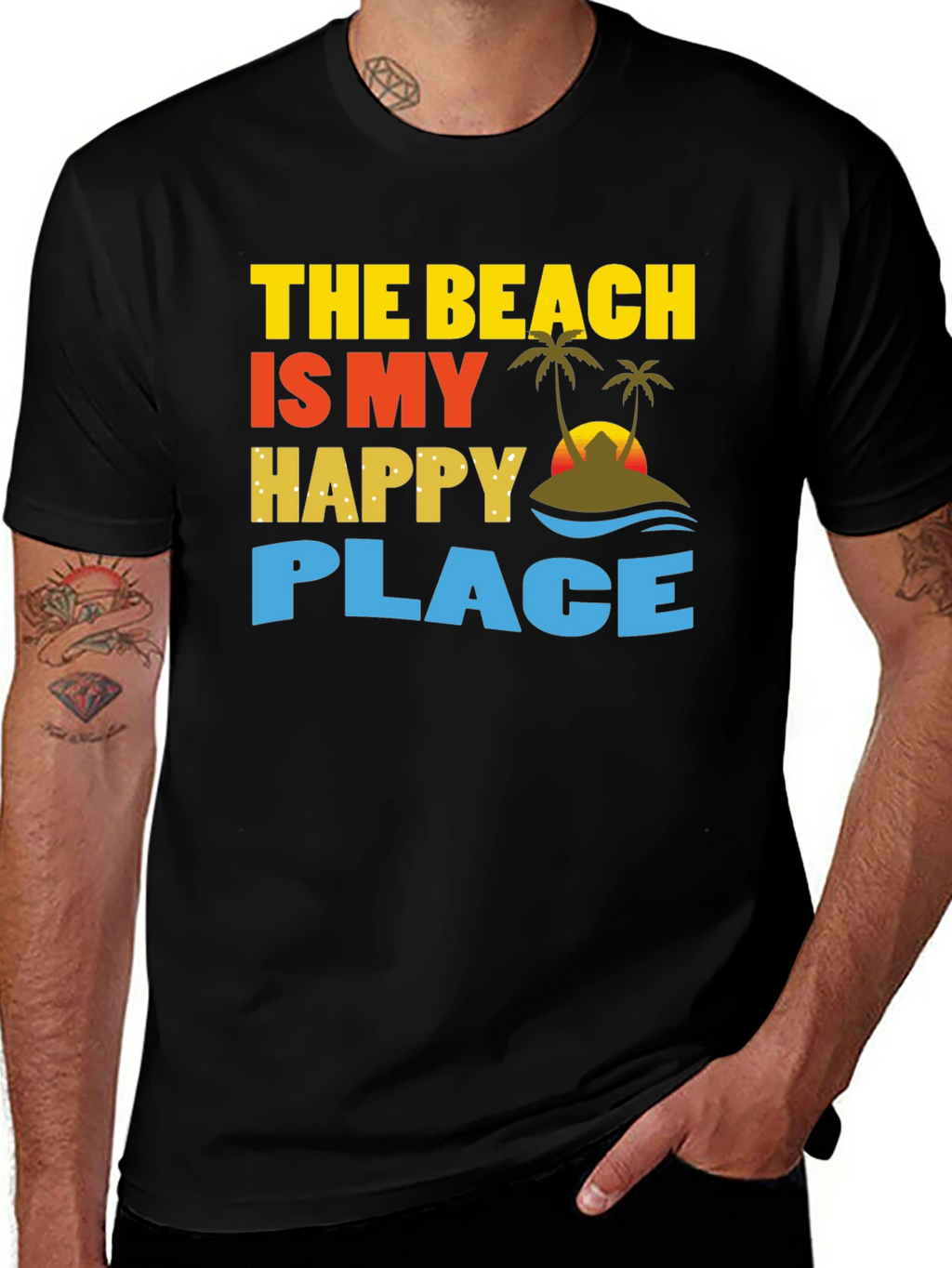 Beach is My Happy Place Graphic T-Shirt