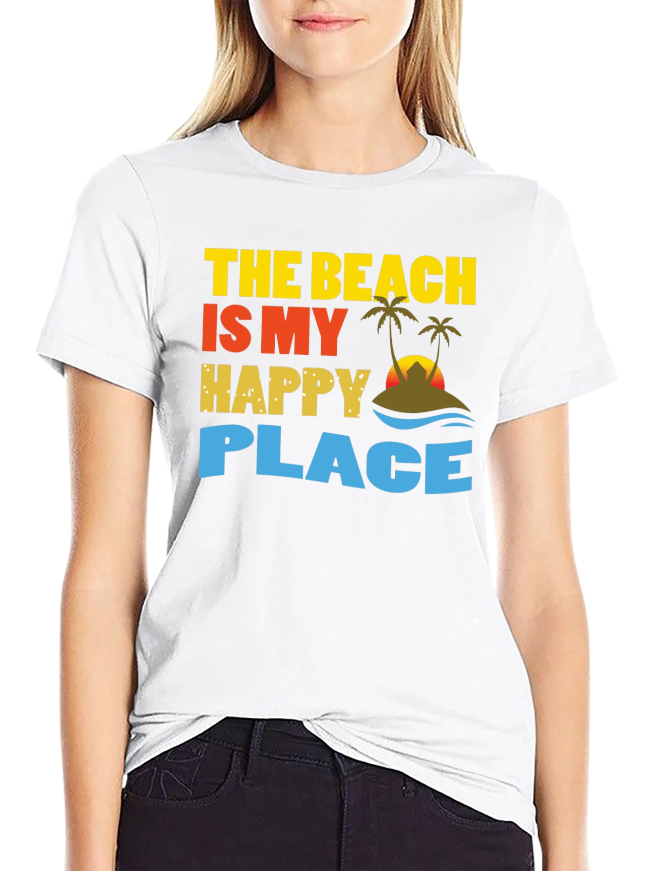 Beach is My Happy Place Graphic T-Shirt