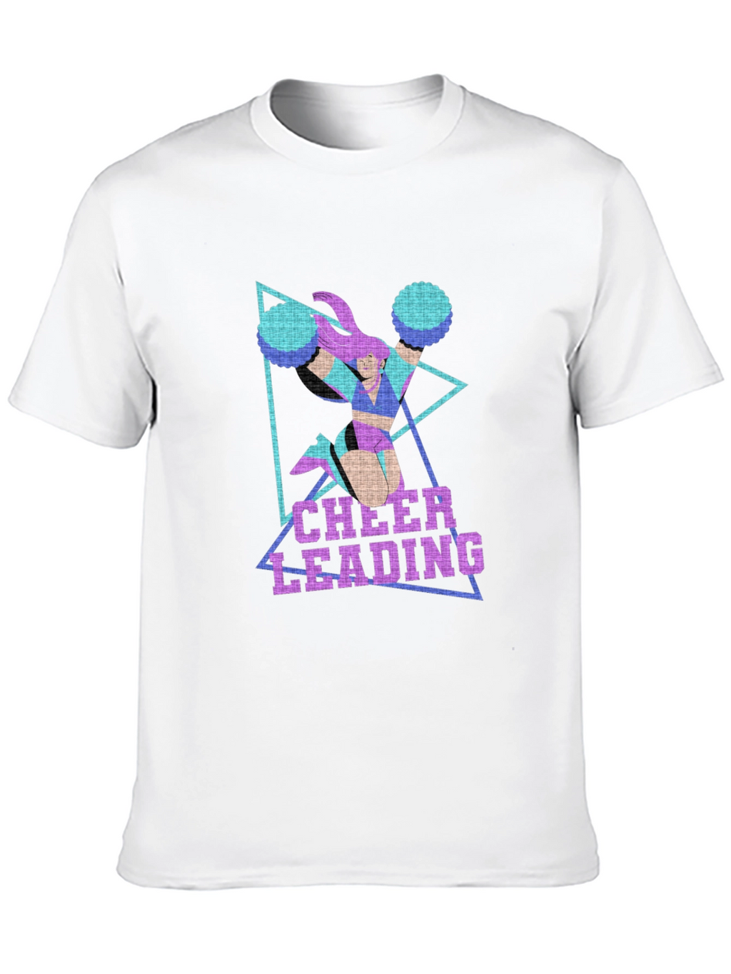 Cheerleading Graphic Print Black T-Shirt