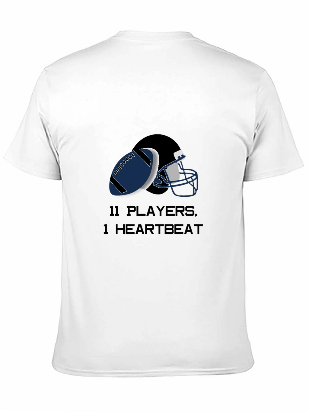 Football Player T-Shirt - 11 Players 1 Heartbeat Design