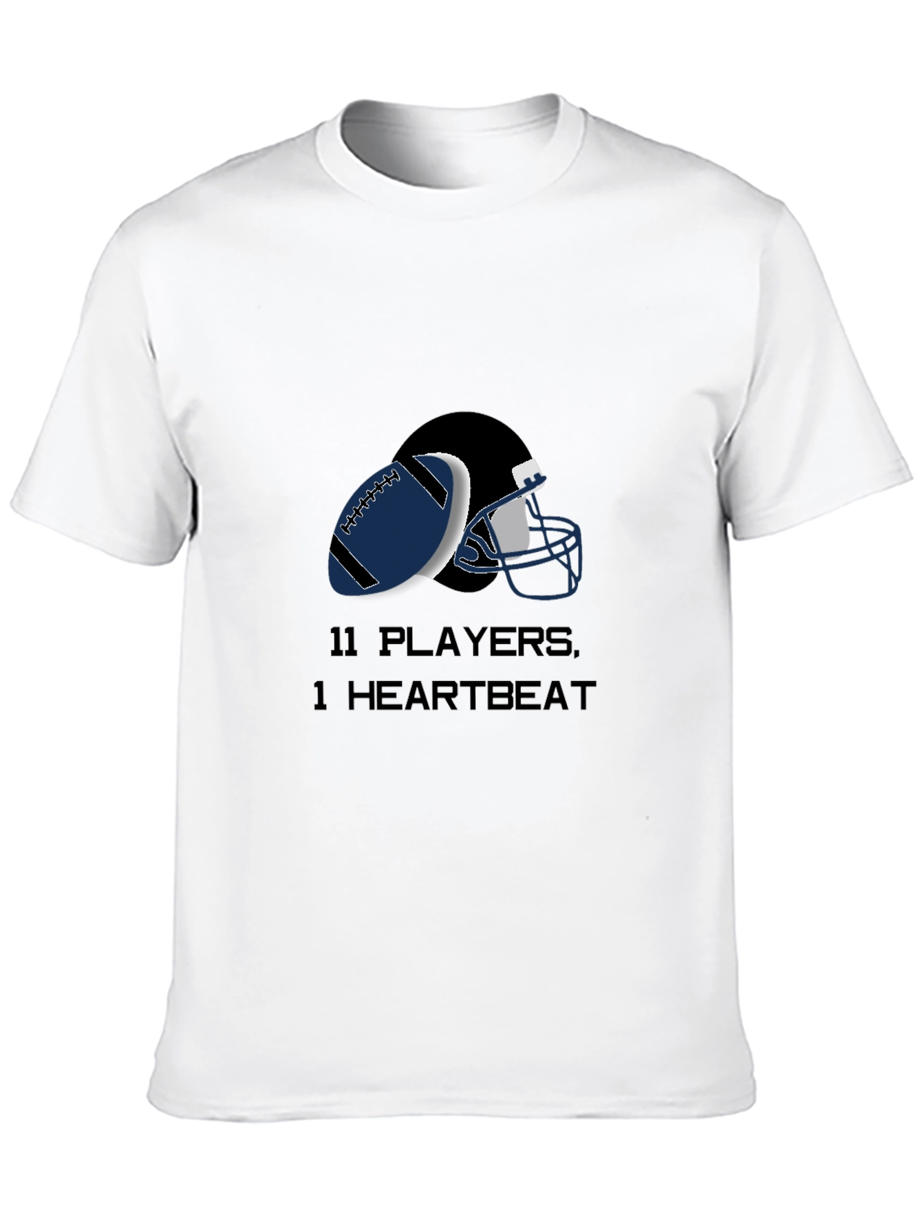 Football Player T-Shirt - 11 Players 1 Heartbeat Design