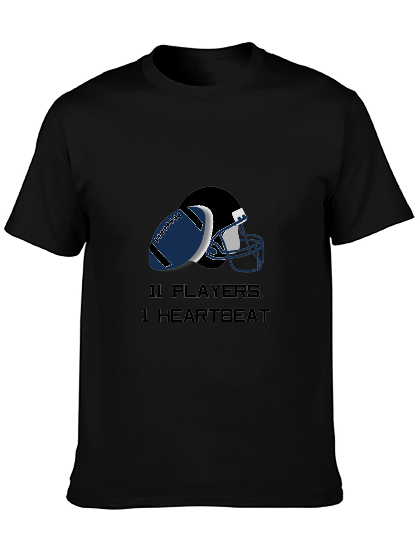 Football Player T-Shirt - 11 Players 1 Heartbeat Design