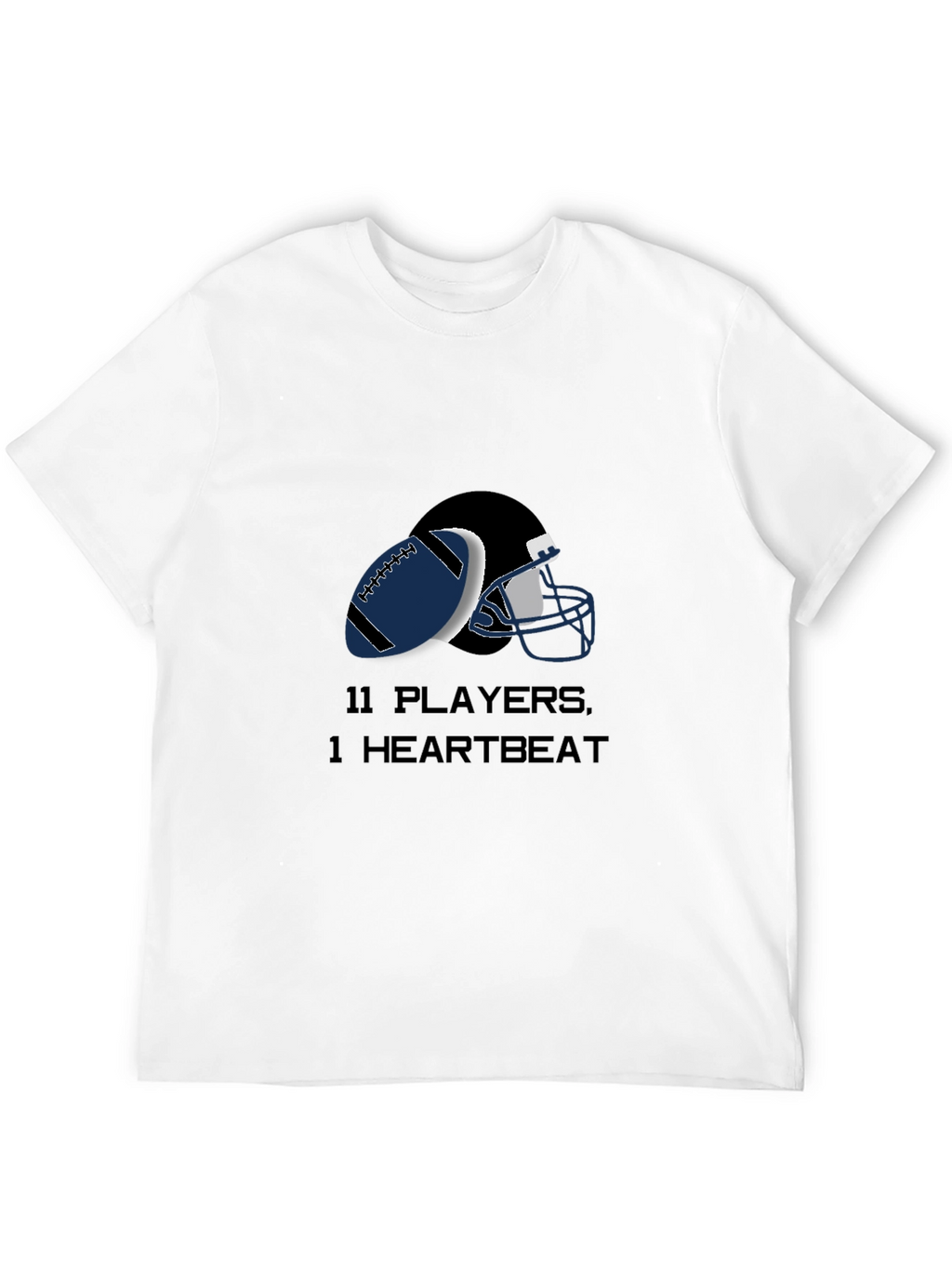 Football Player T-Shirt - 11 Players 1 Heartbeat Design
