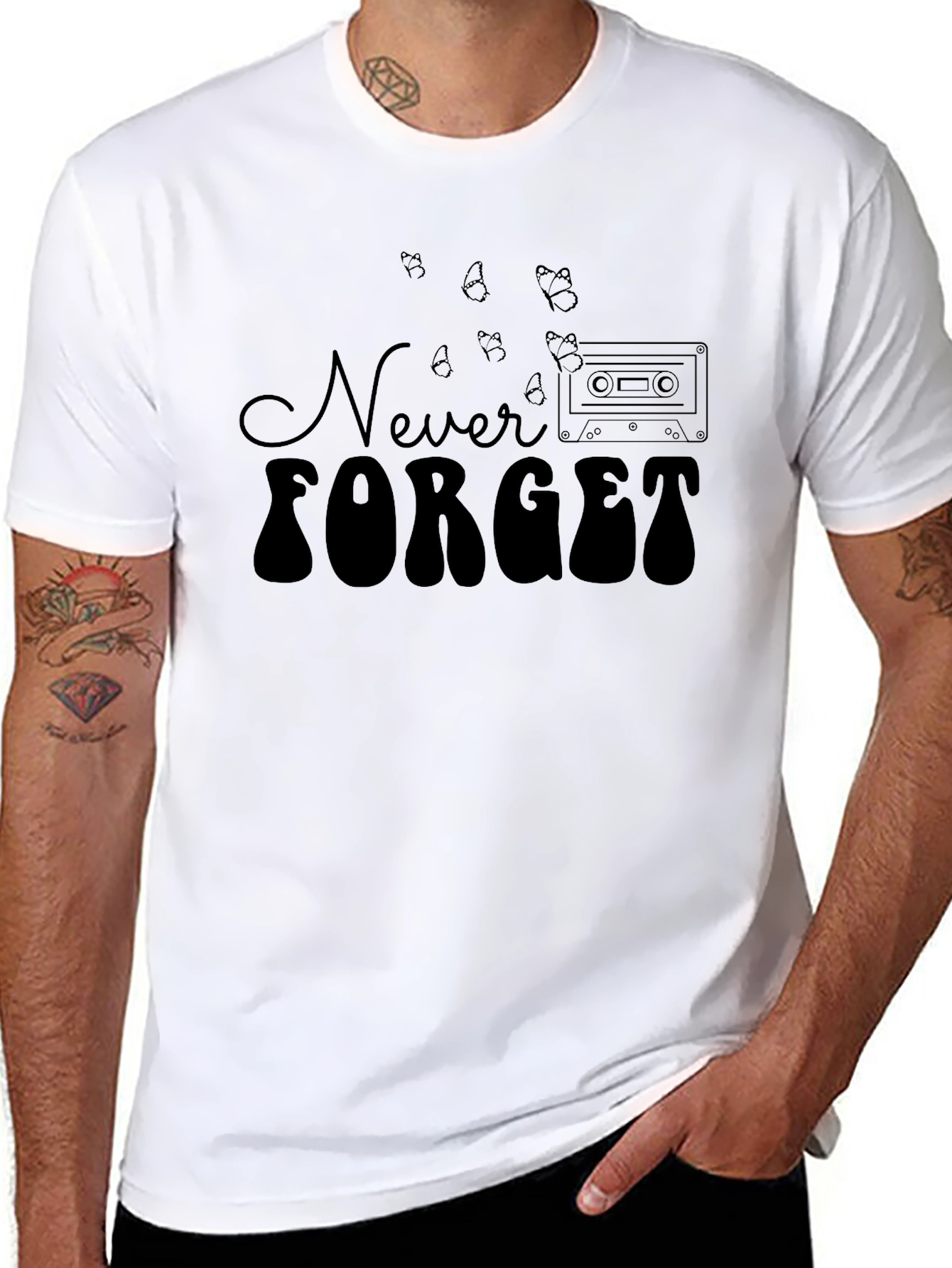 Retro Never Forget Cassette Tape Tee