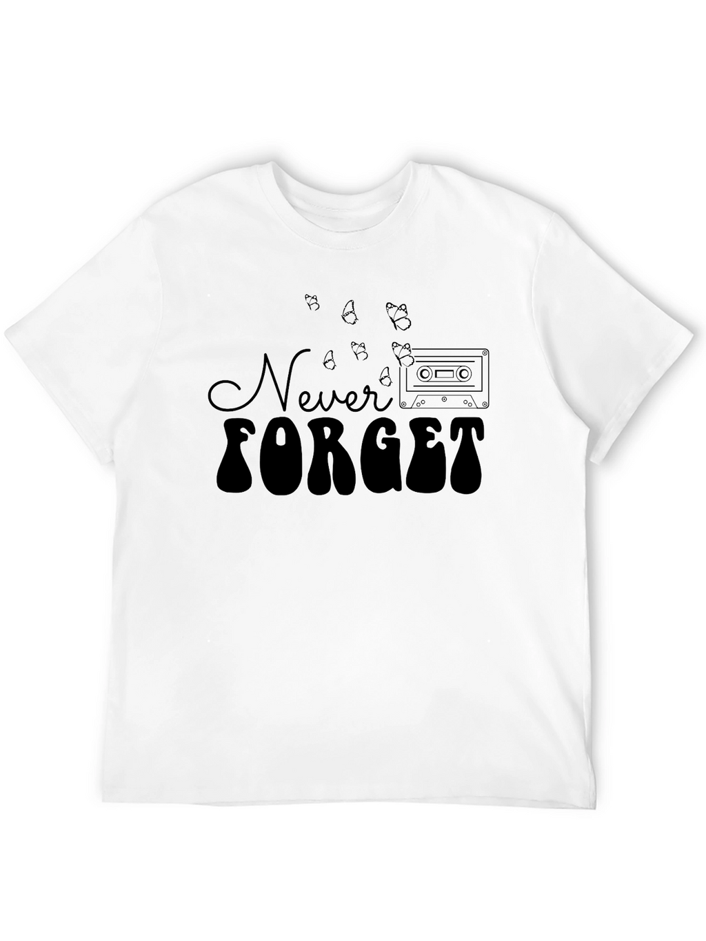 Retro Never Forget Cassette Tape Tee