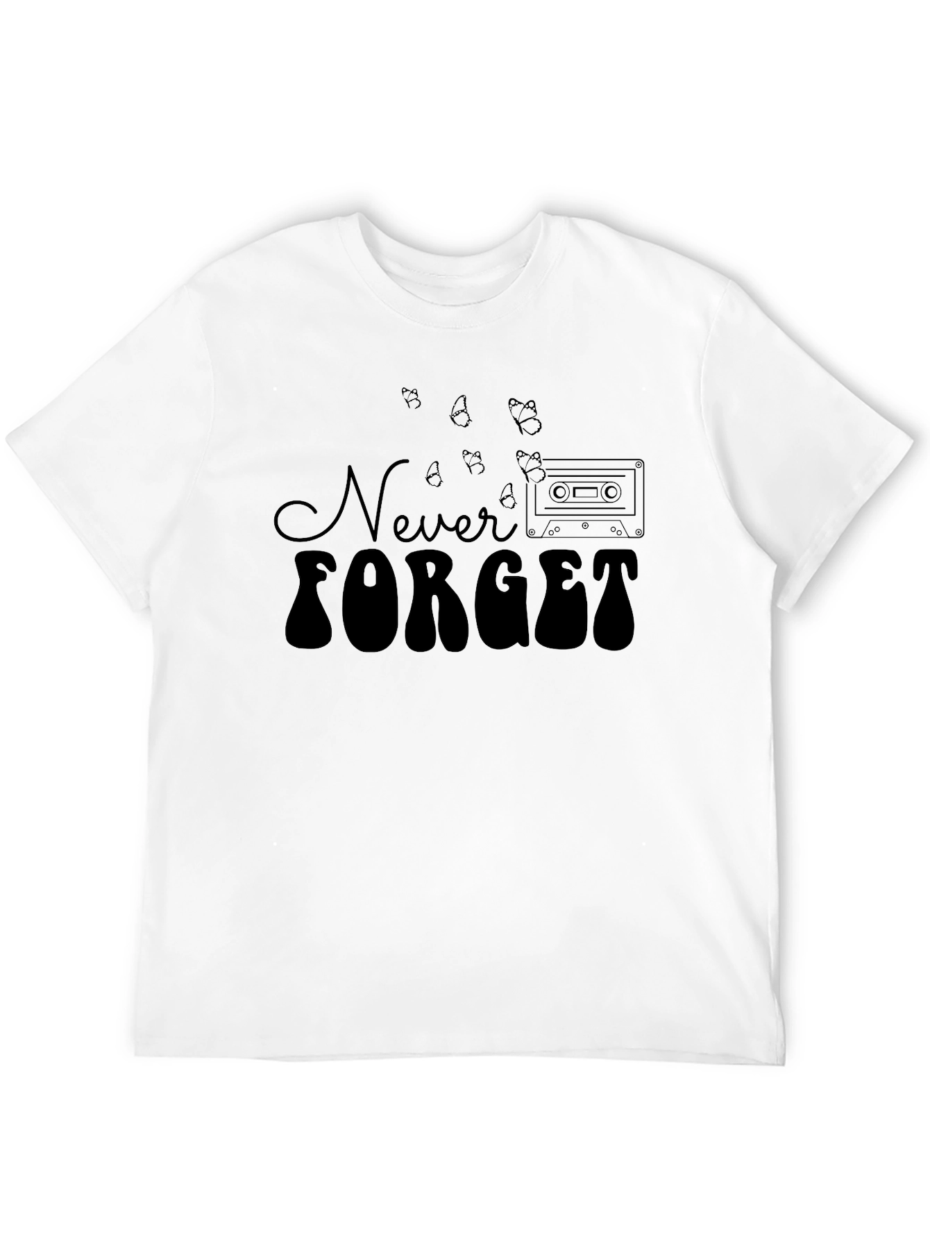 Retro Never Forget Cassette Tape Tee