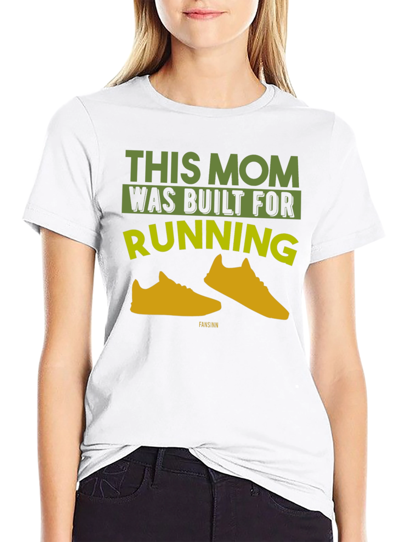 This Mom Was Built For Running Black T-Shirt