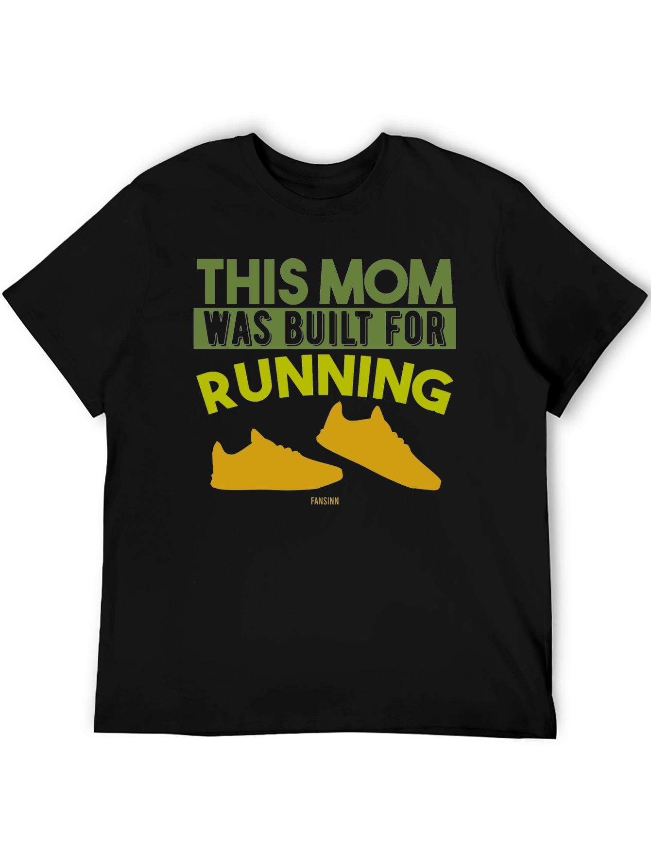 This Mom Was Built For Running Black T-Shirt