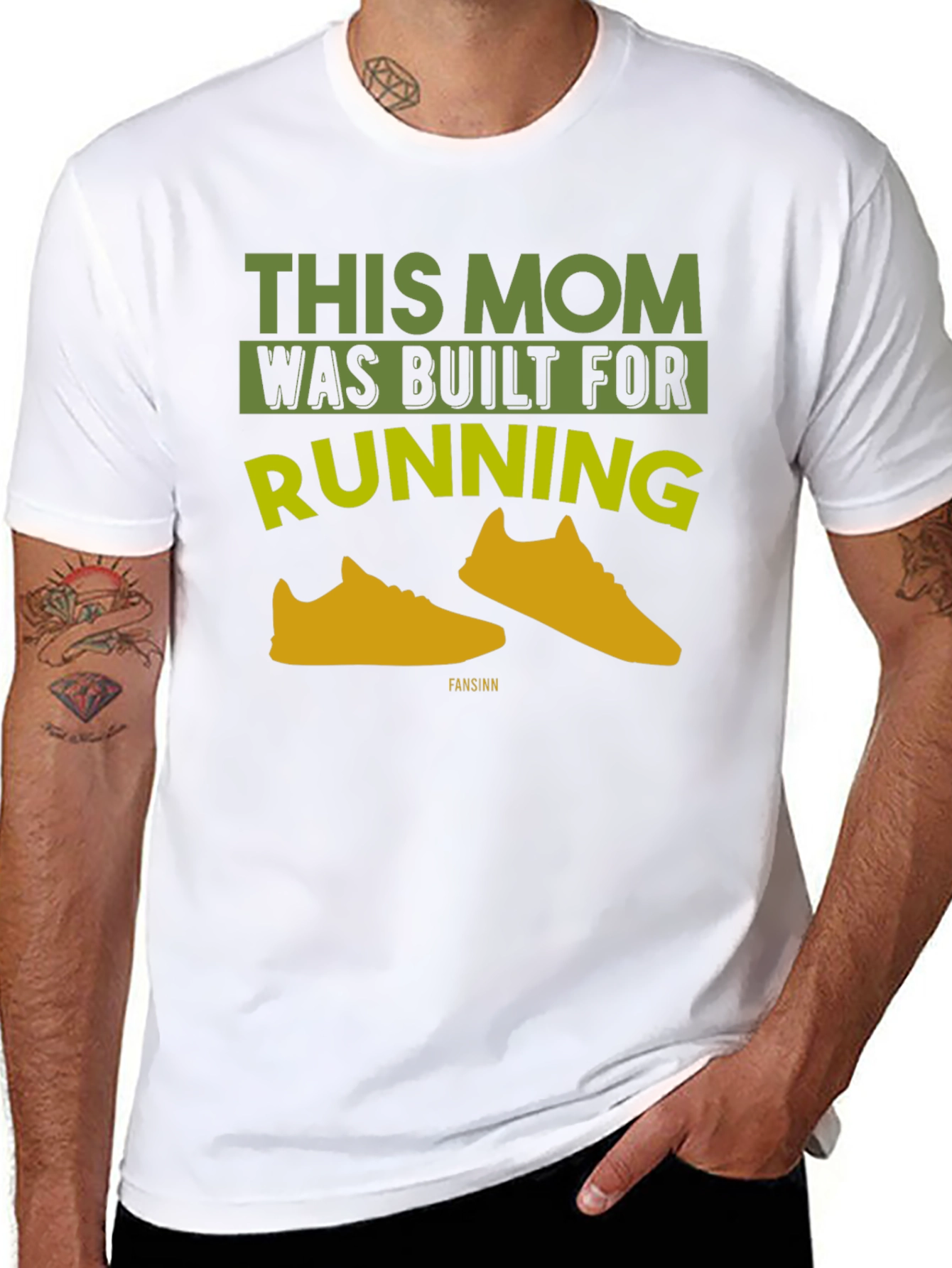 This Mom Was Built For Running Black T-Shirt