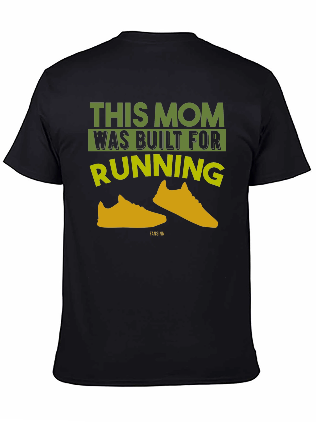 This Mom Was Built For Running Black T-Shirt