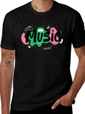 Music Design Black T-Shirt